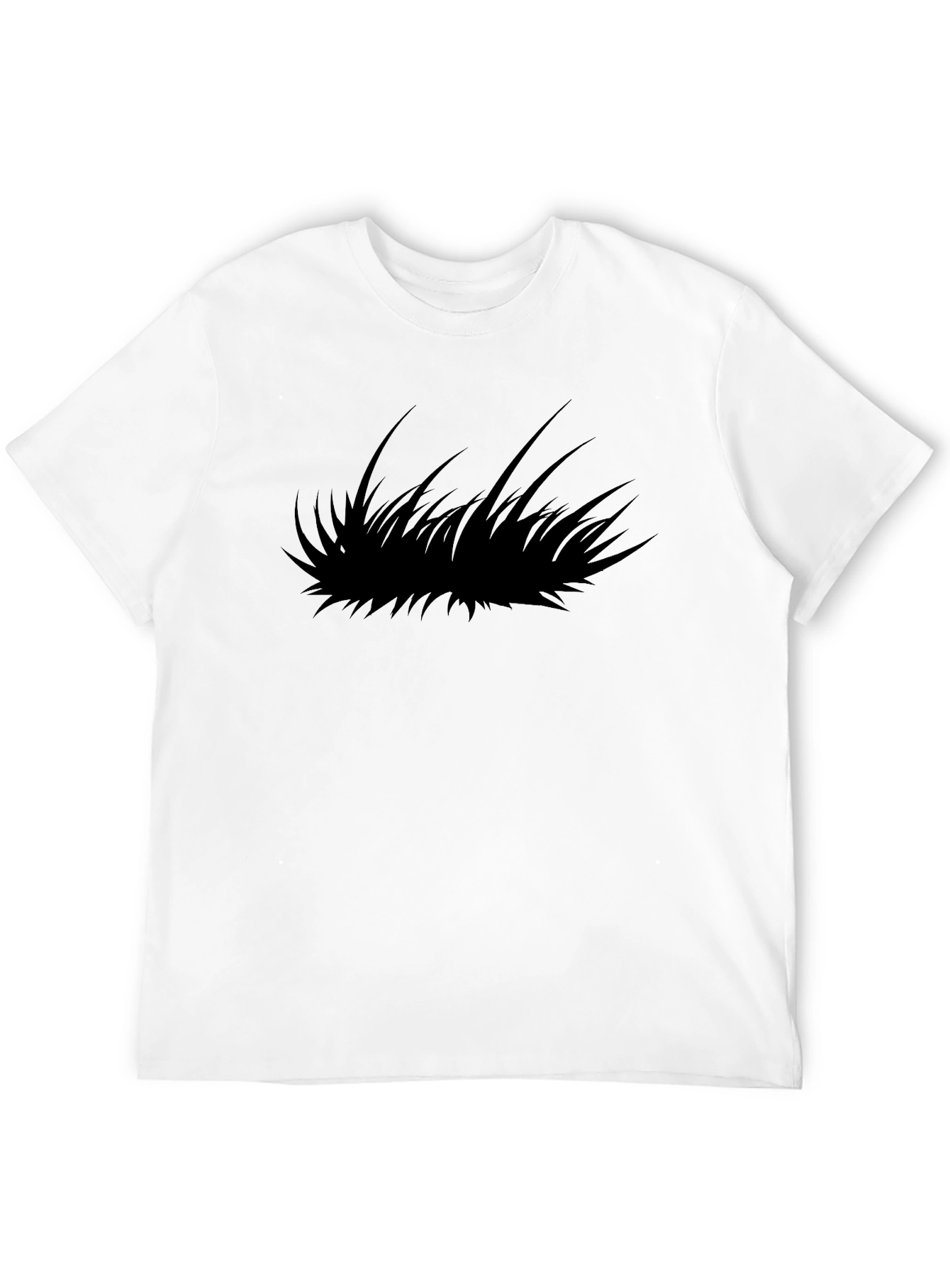 Black Grass Design Black T-Shirt view 12