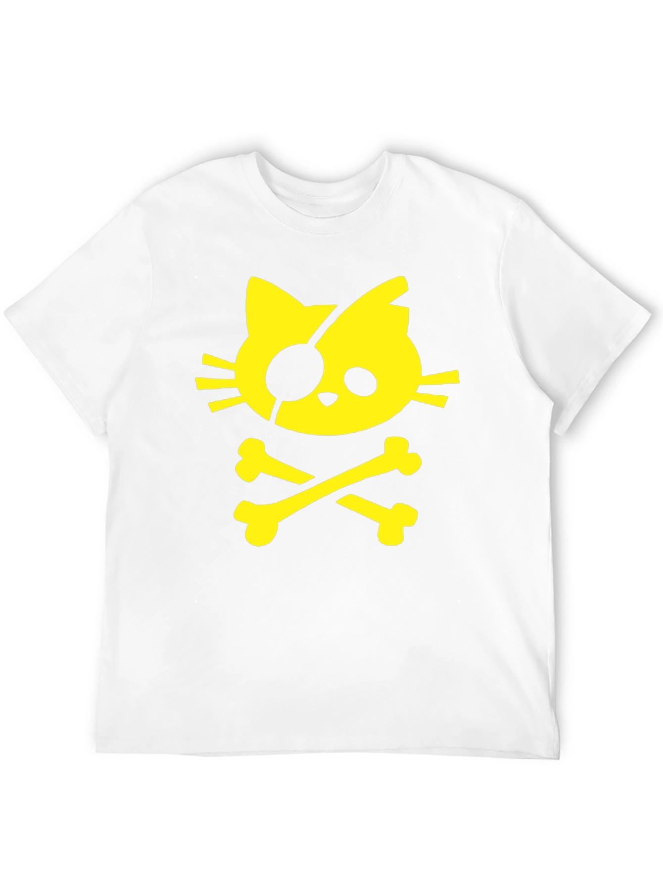 Pirate Cat T-Shirt - Black Cotton Tee - 12