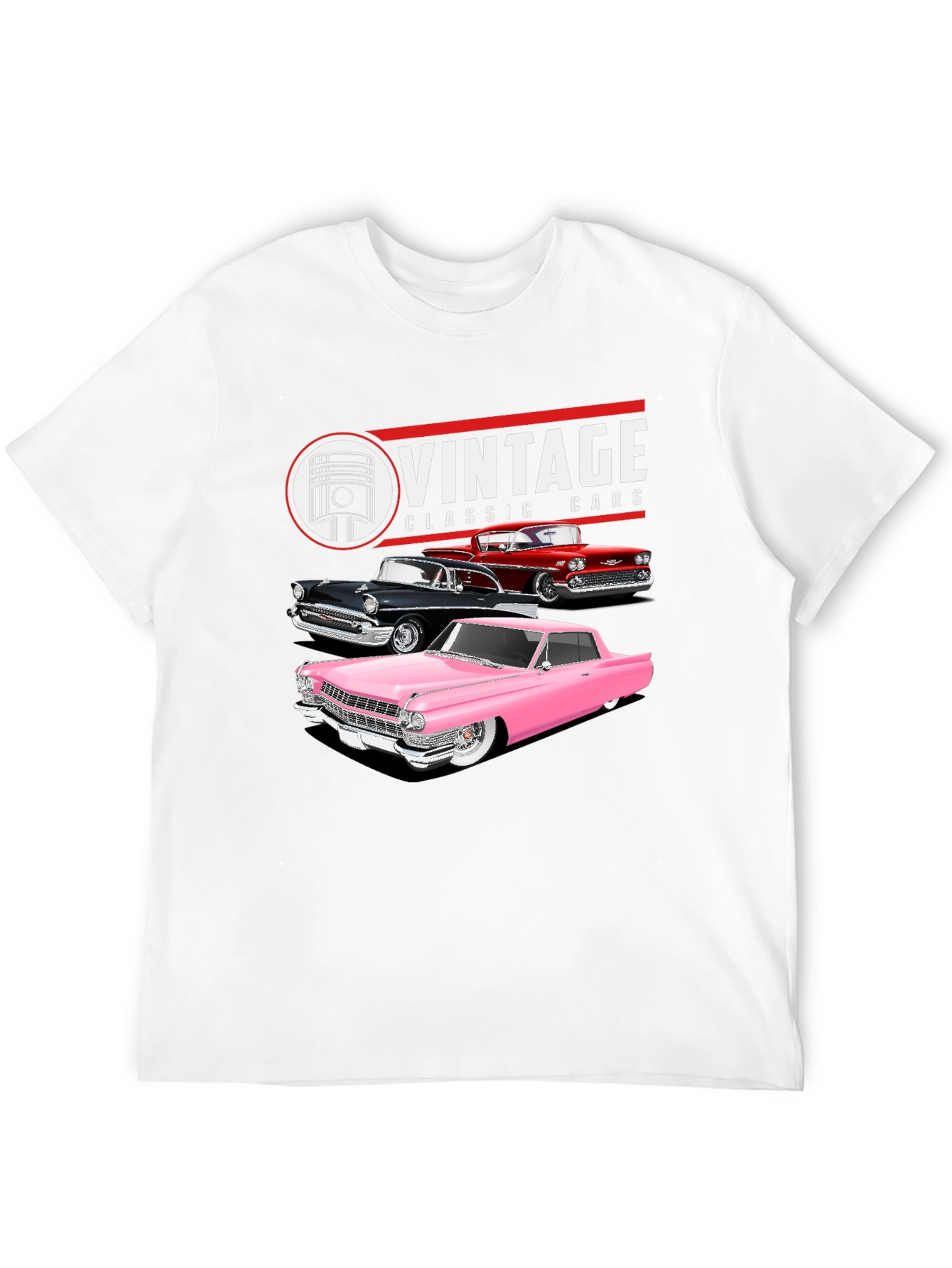 Black Vintage Classic Cars Graphic Tee view 12