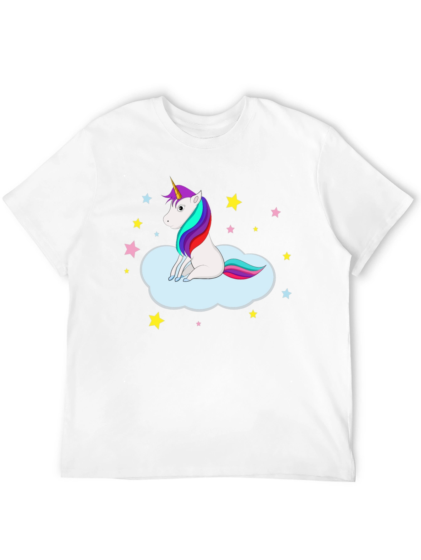 Black Unicorn Cloud Tee - Fun Graphic Print Shirt view 12
