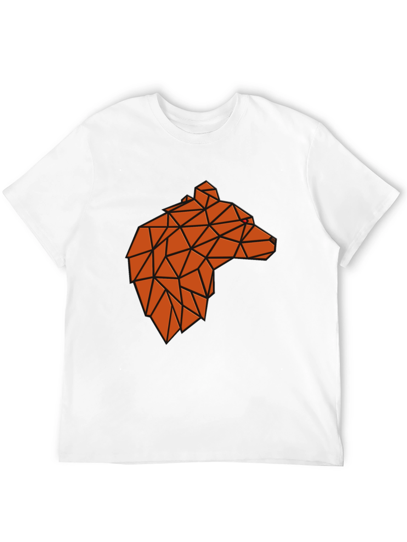 Black Geometric Bear Graphic Tee - Modern Animal Design view 12