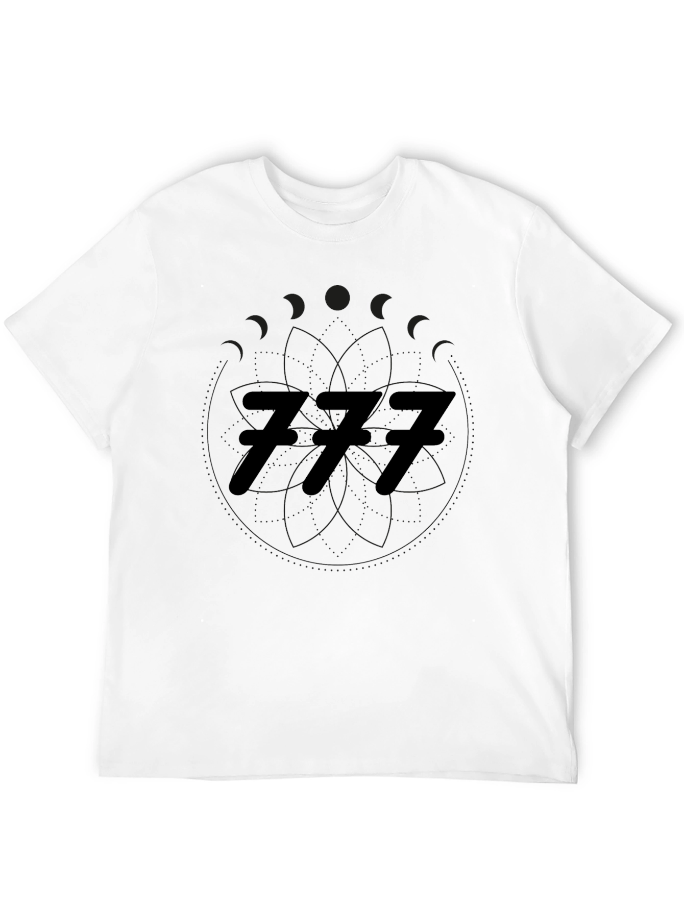 Black Lucky Number 777 Graphic Tee - Unisex view 12