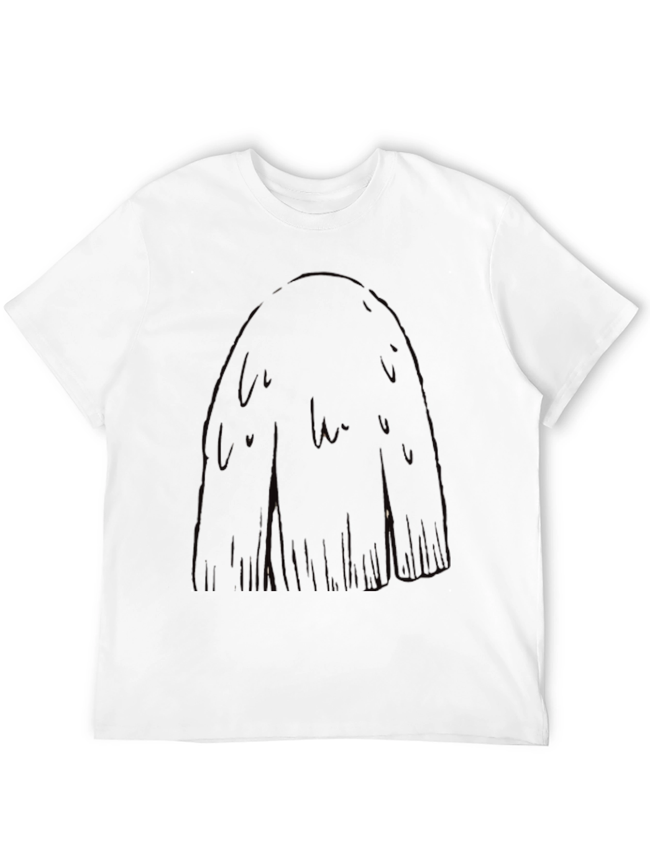 Black Men's Black Graphic T-Shirt view 12