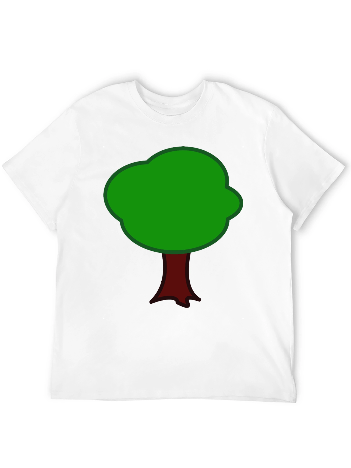 Black Cartoon Tree Graphic Tee - Black Cotton Blend view 12