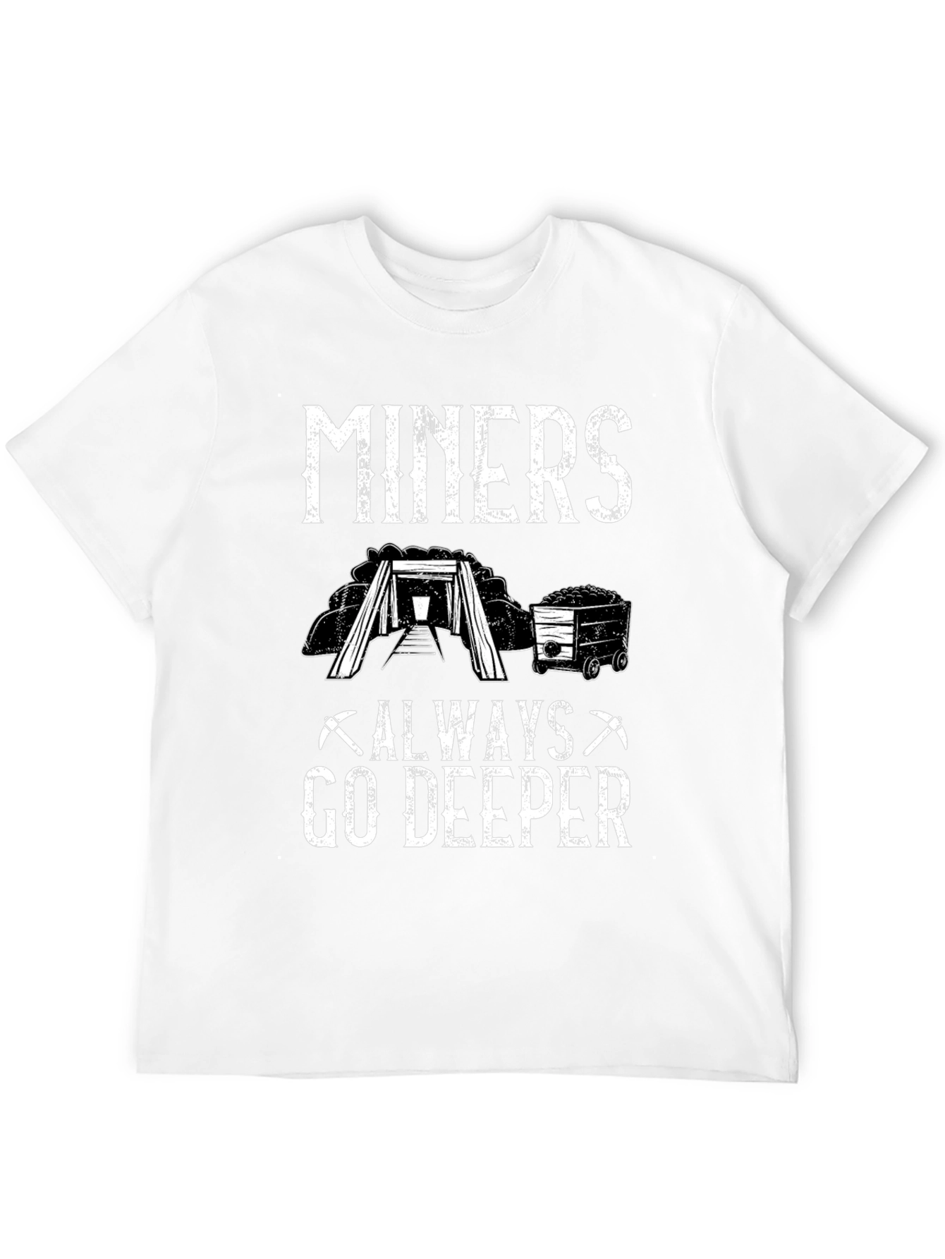 Black Miners Always Go Deeper Black Graphic T-Shirt view 12