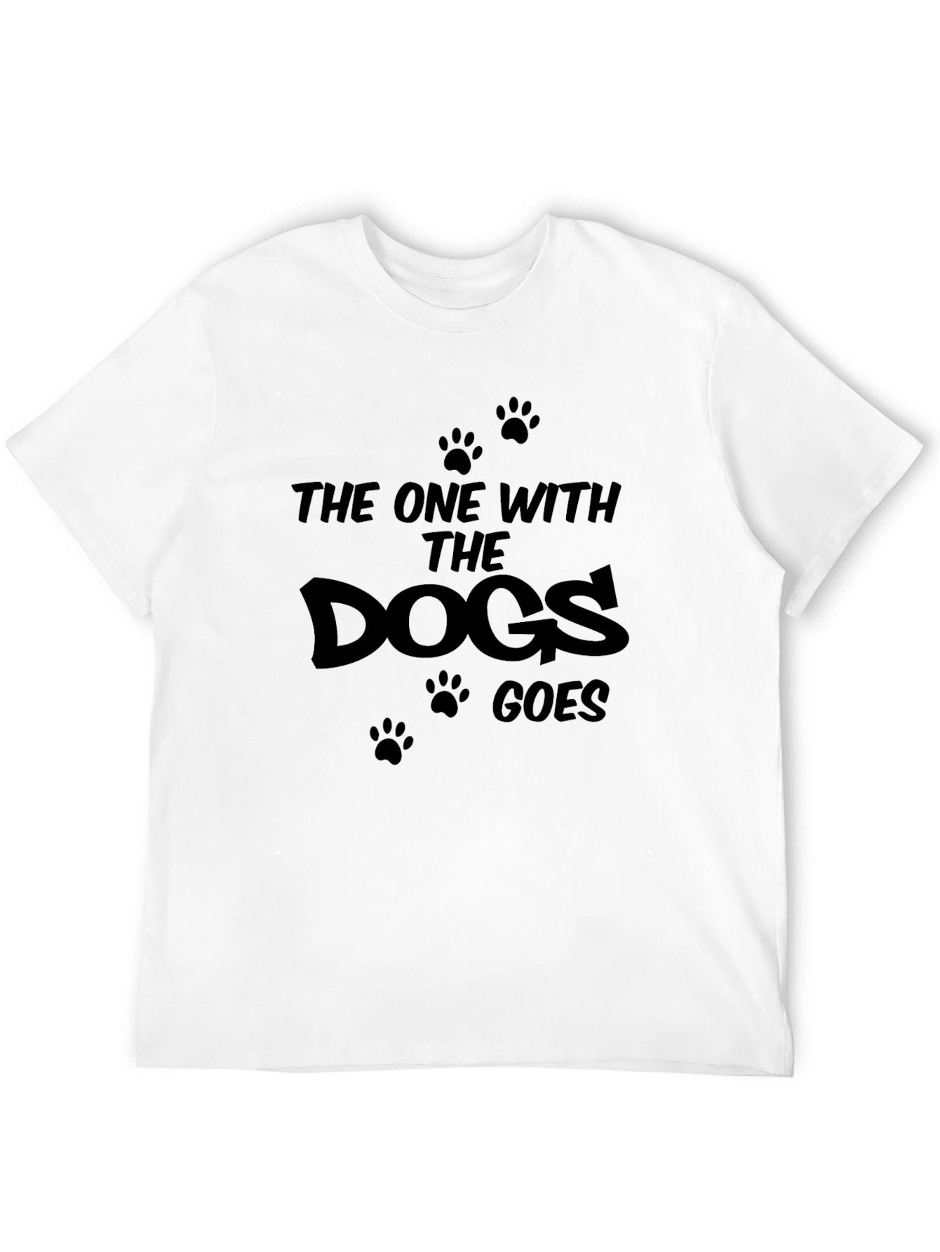 Black The One With The Dogs Goes Black T-Shirt view 12