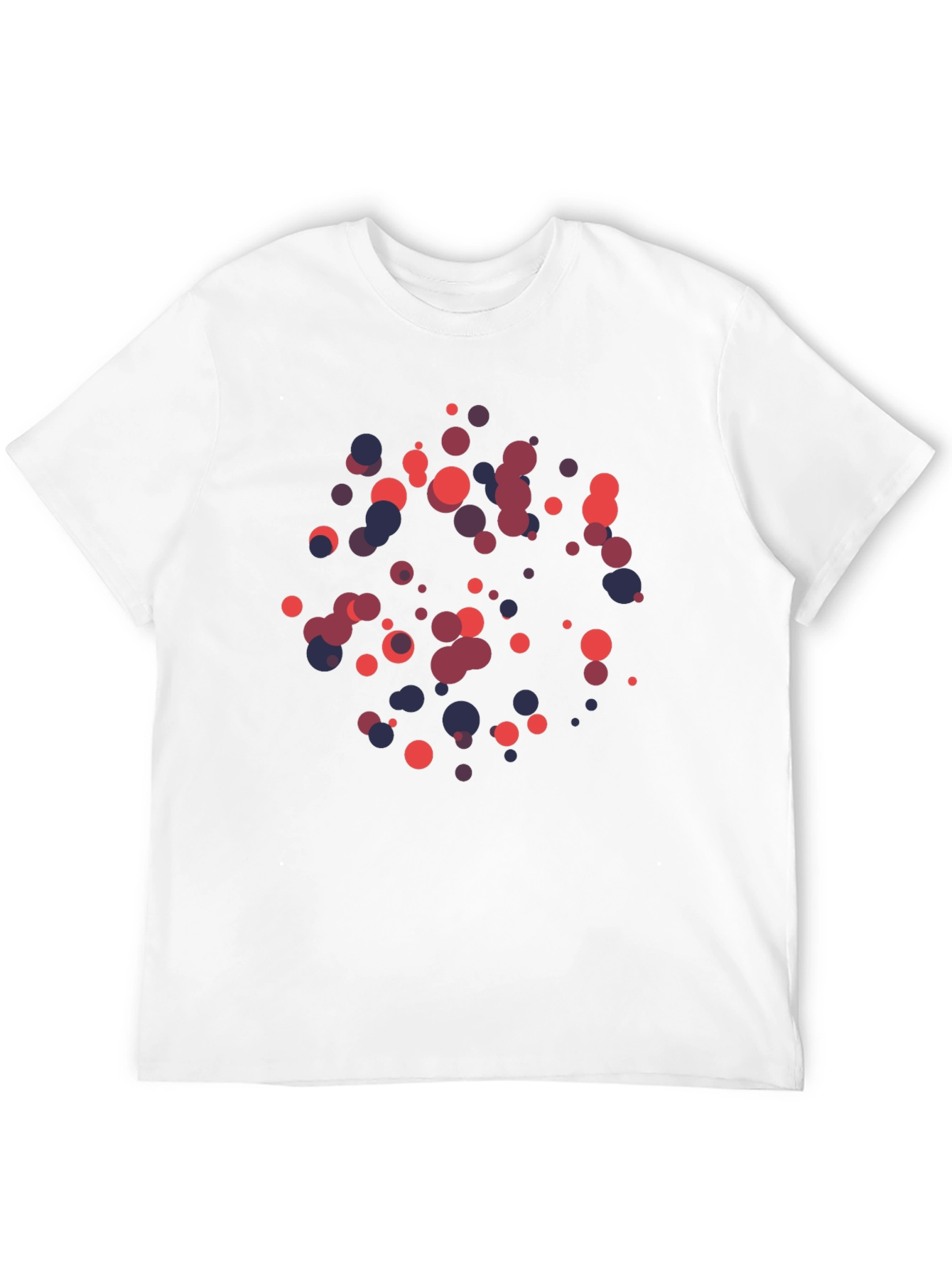 Black Abstract Geometric Circle Pattern Black T-Shirt view 12