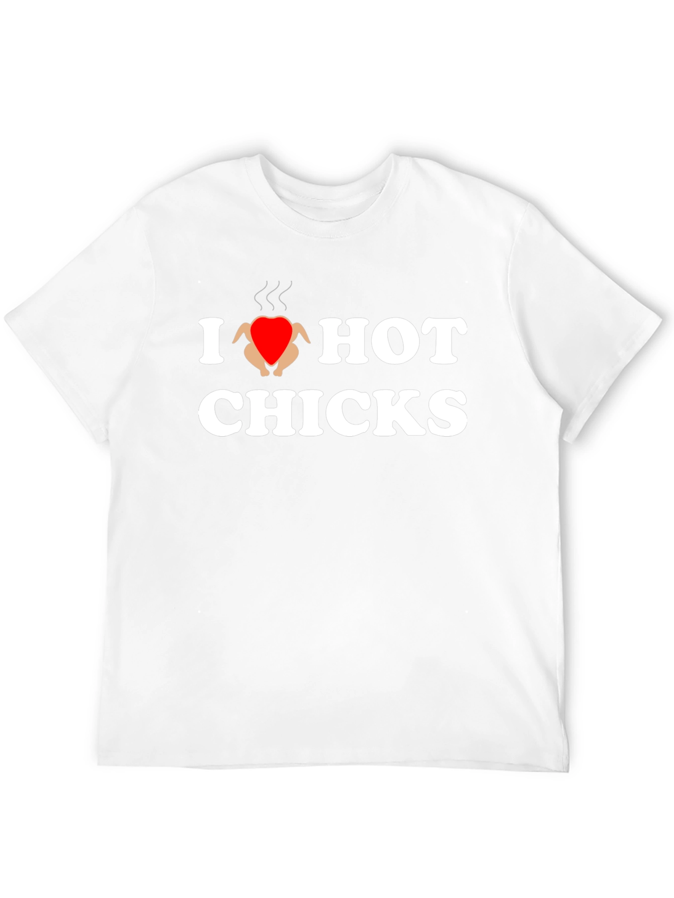 Black I Heart Hot Chicks T-Shirt - Novelty Graphic Tee view 12