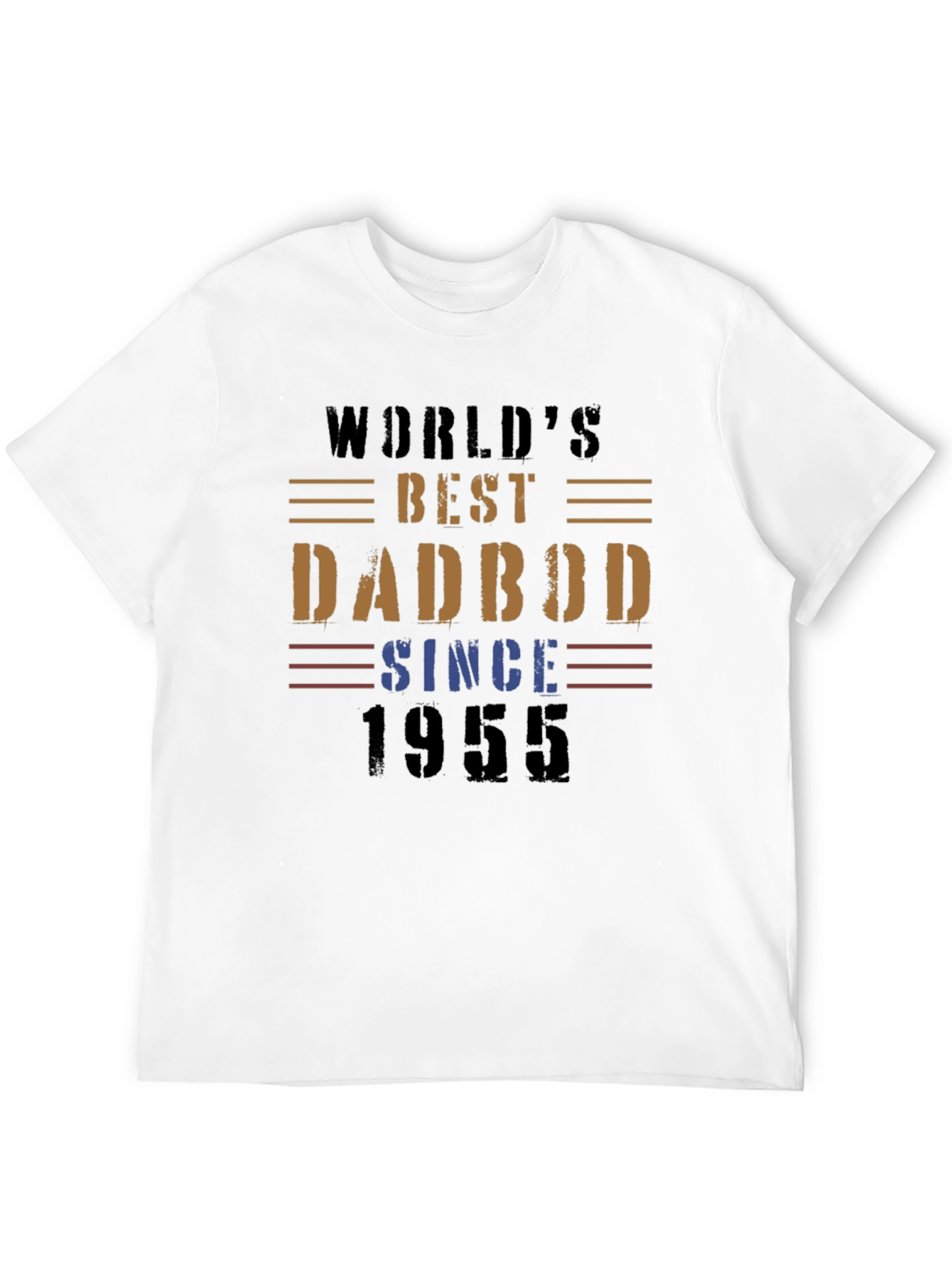 Black World's Best Dadbod Since 1955 Black T-Shirt view 12