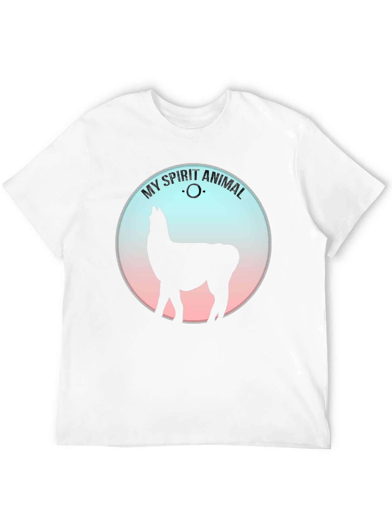 Black My Spirit Animal Llama Graphic Tee - Black view 12