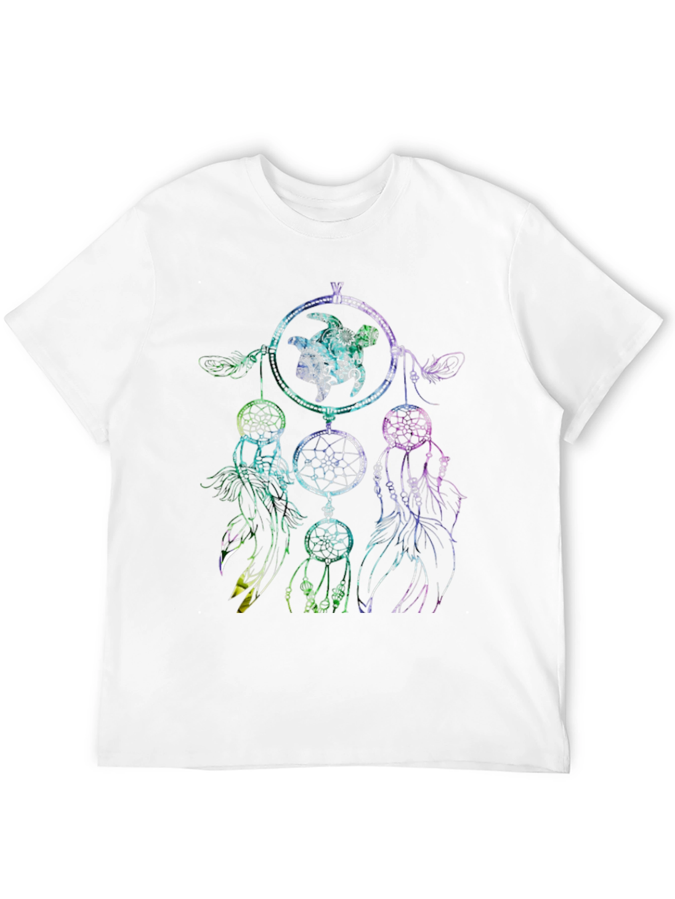 Black Dreamcatcher Turtle Graphic Tee - Black view 12