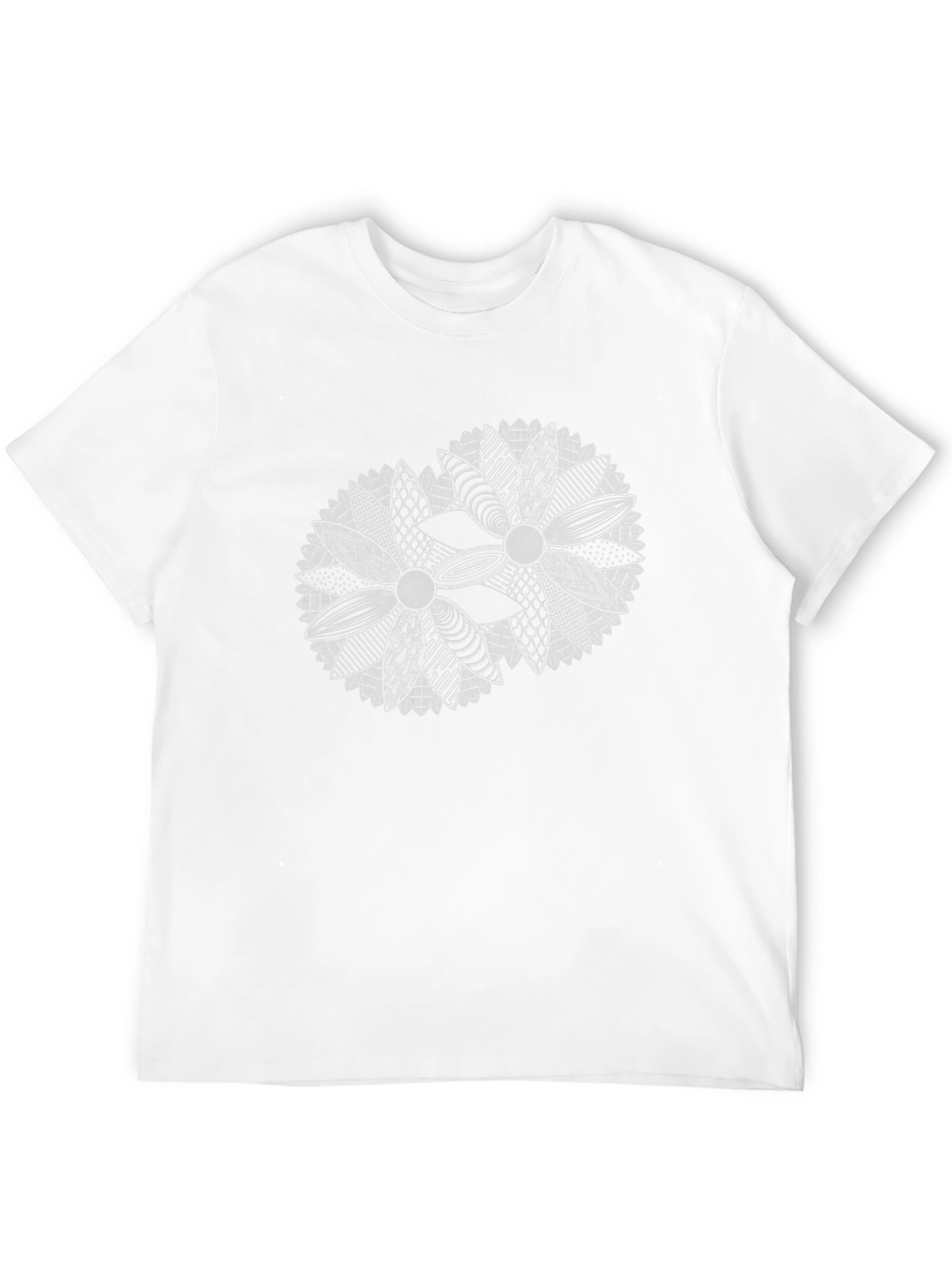 Black Modern Floral Graphic Tee - Black view 12