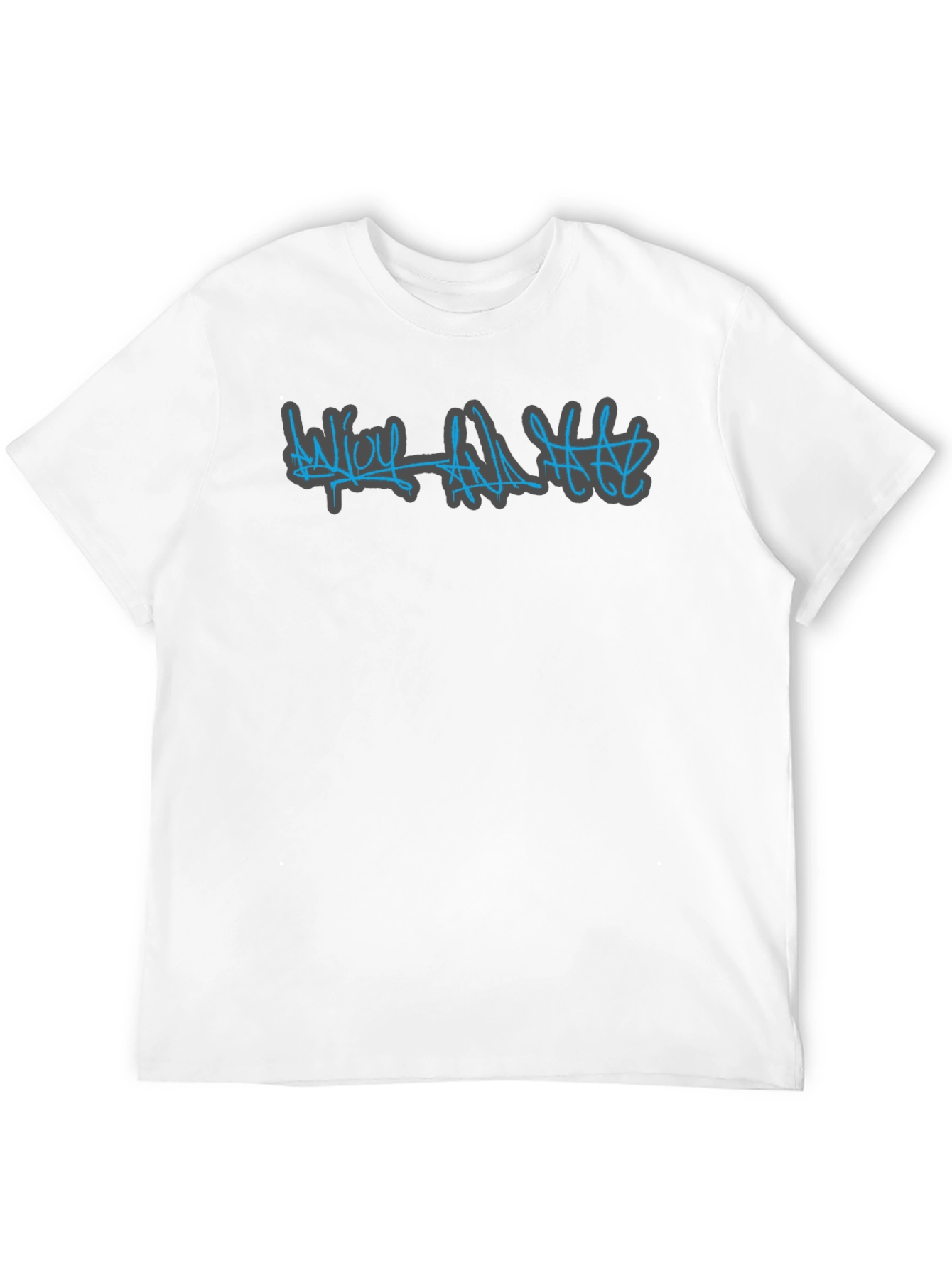 Black Edgy Graphic Tee - "Enjoy All Hats" Black Crew Neck Shirt view 12