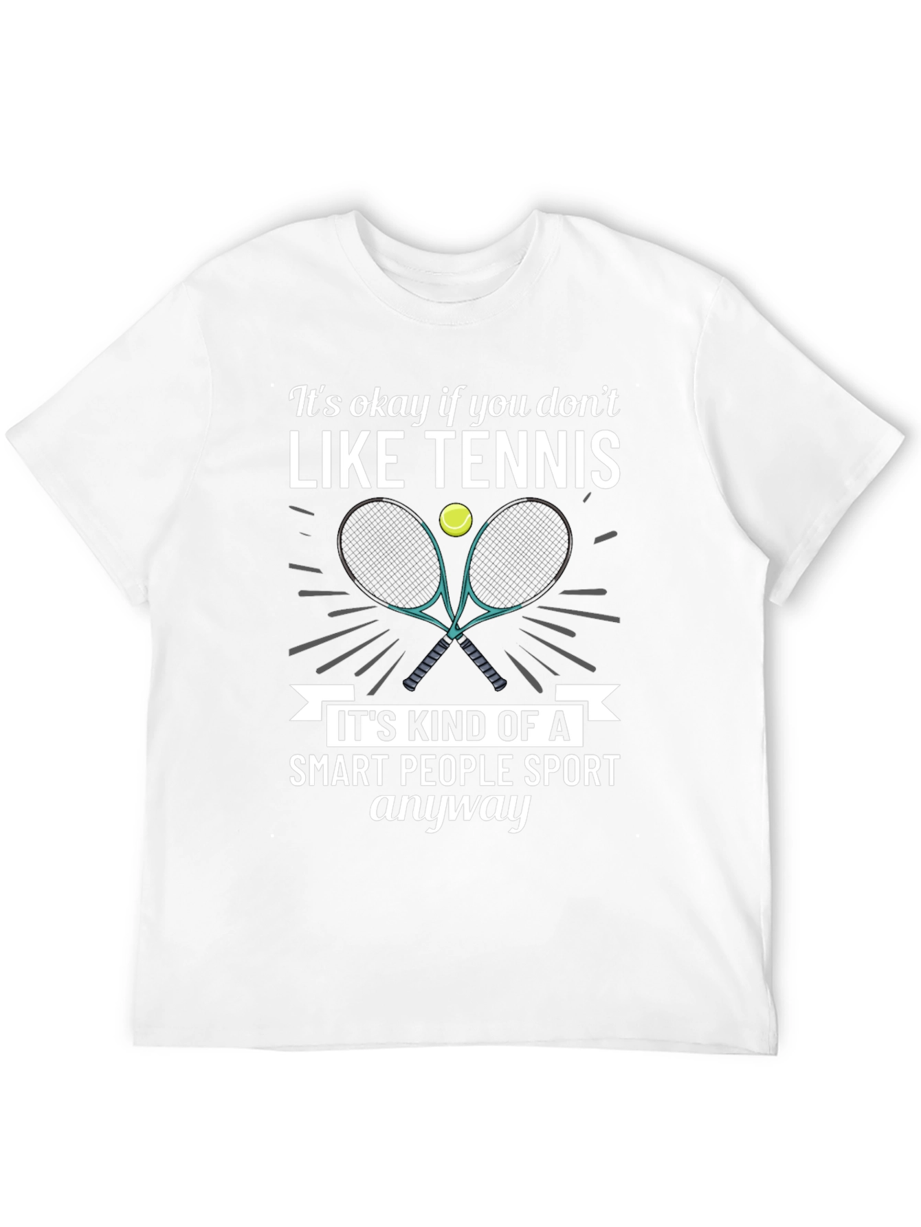Black Funny Tennis T-Shirt - Smart People Sport Tee view 12