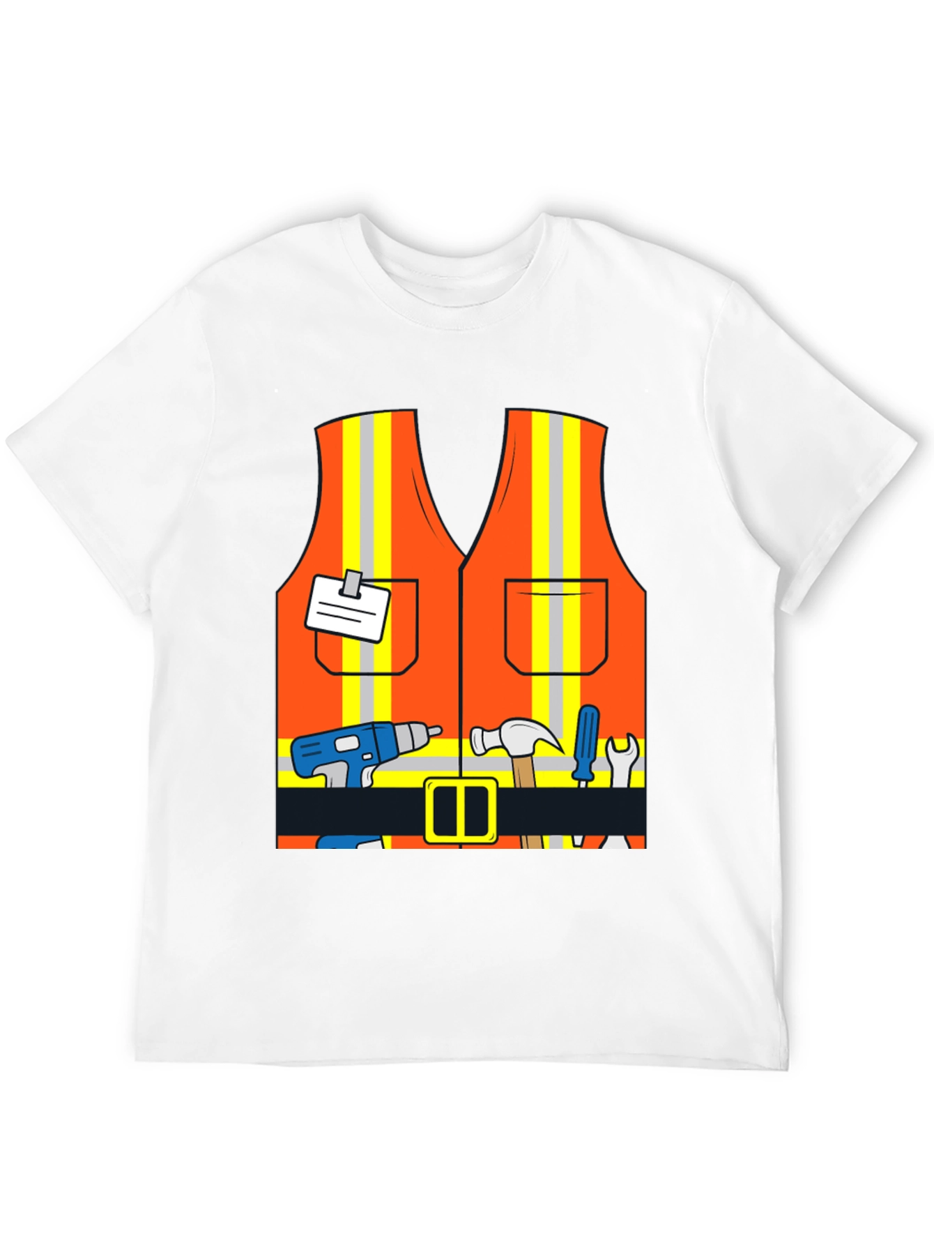 Black Construction Worker Costume T-Shirt view 12