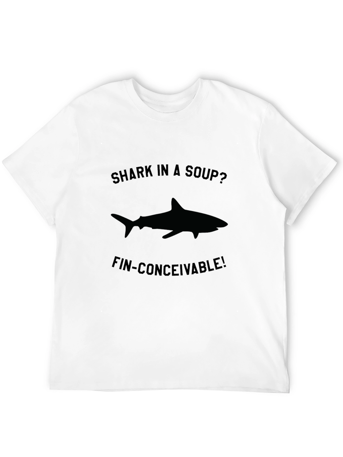 Black Shark Soup Pun T-Shirt - Fin-Conceivable! view 12