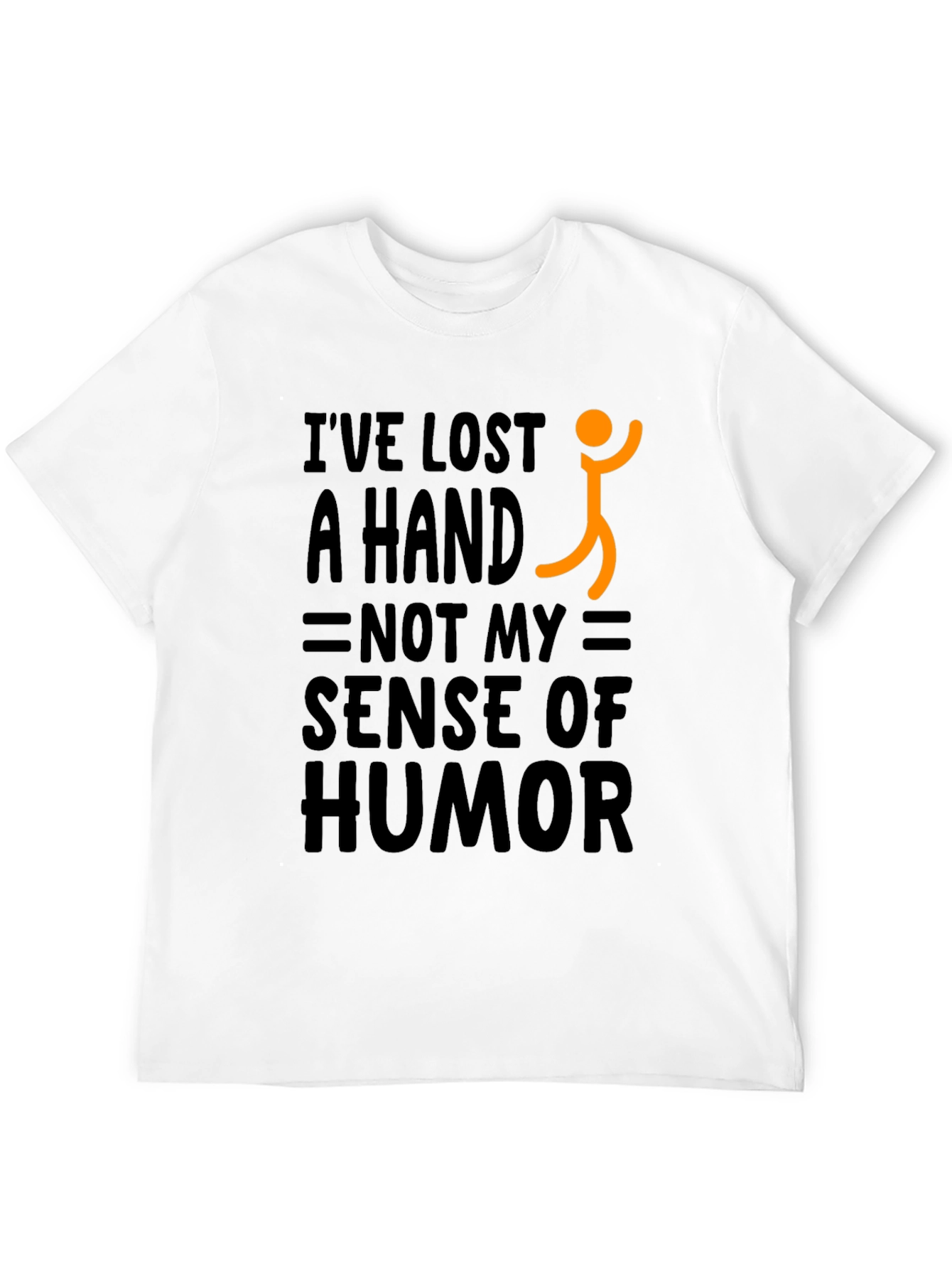 Black Humorous "Lost a Hand" Graphic Tee view 12