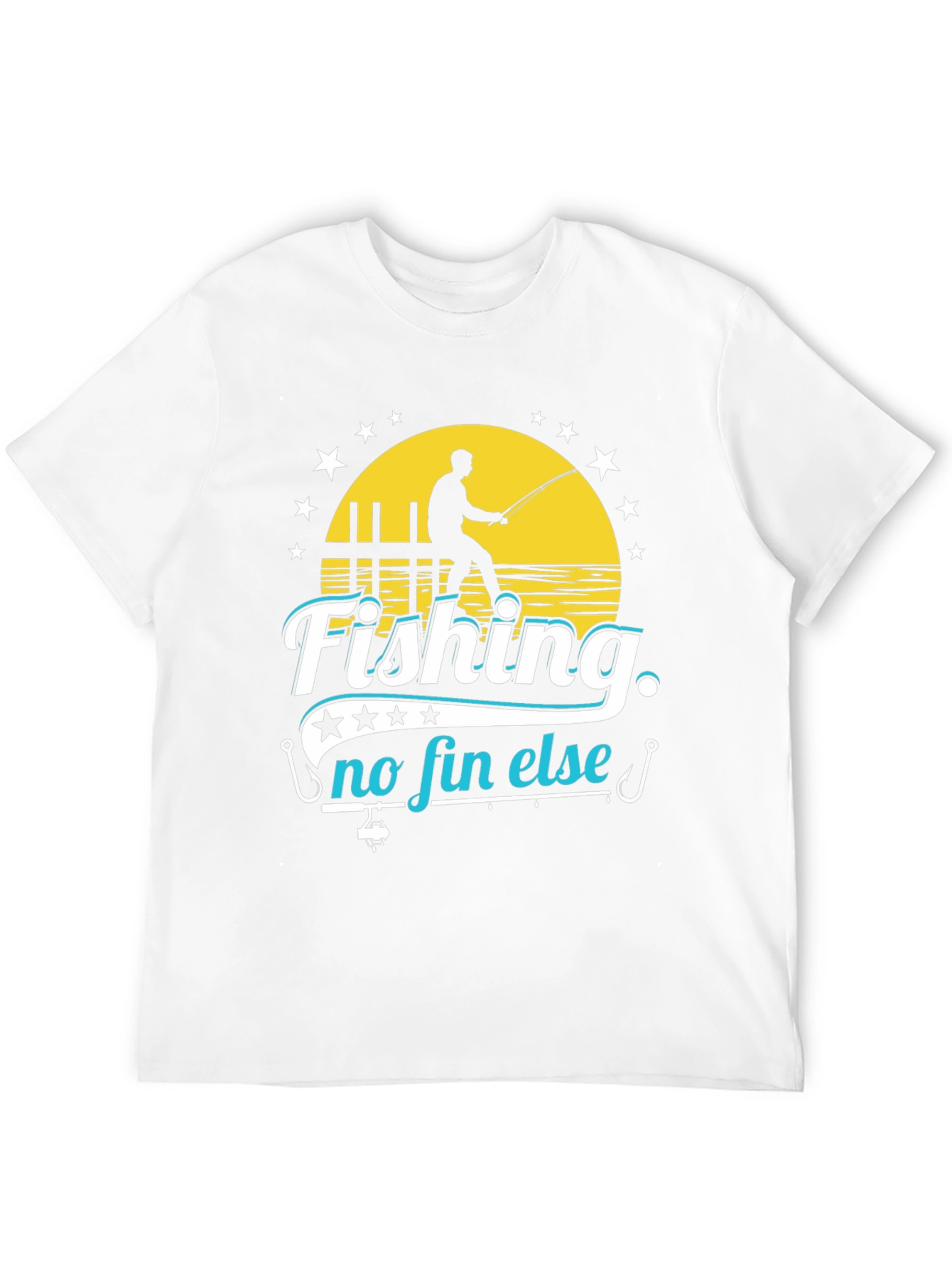Black Fishing No Fin Else Black T-Shirt view 12