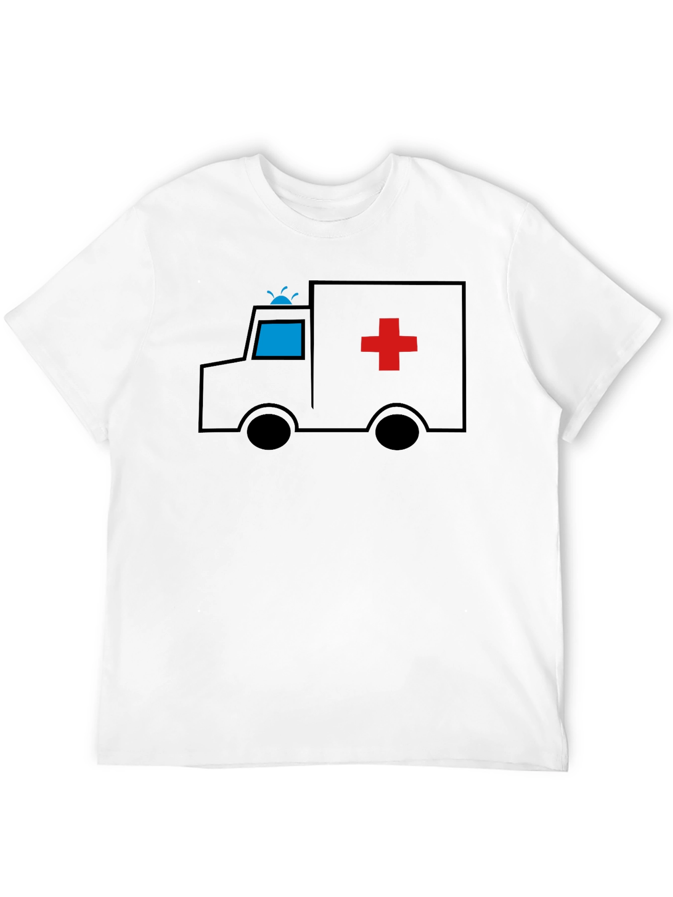Black Cartoon Ambulance Black T-Shirt view 12