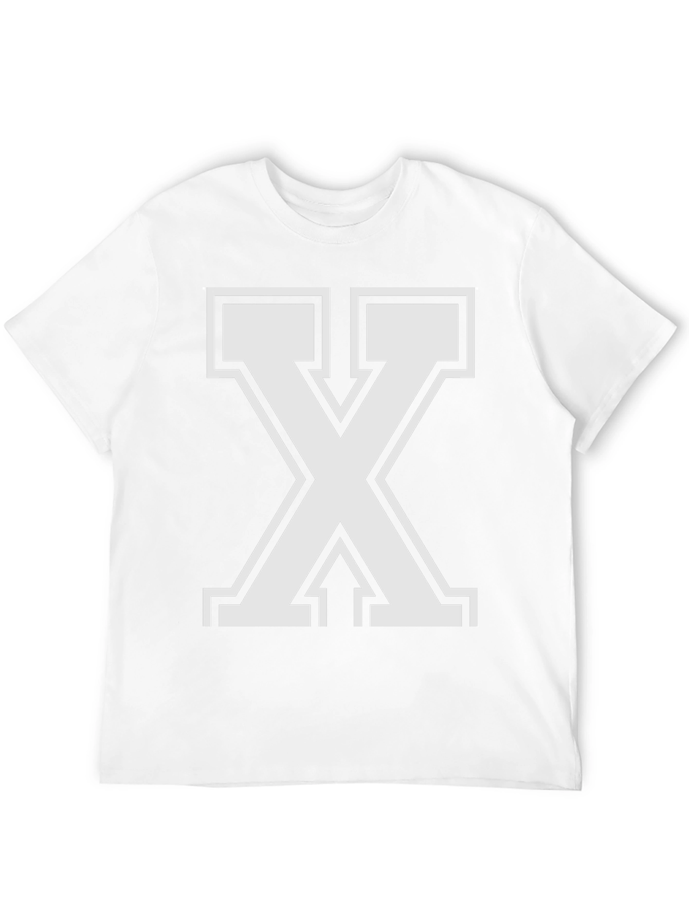 Black Bold Letter X Graphic Tee - Black Cotton Blend view 12