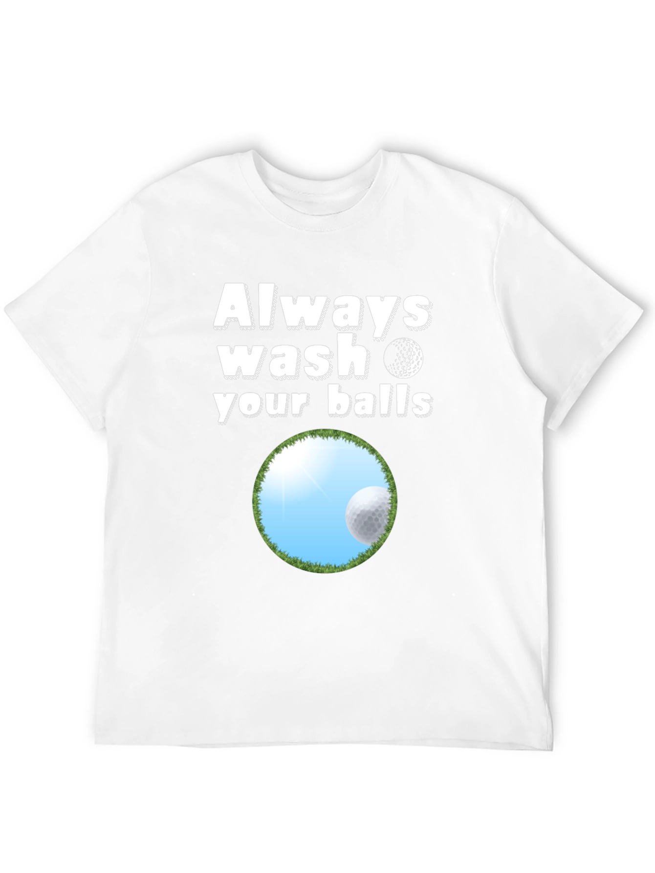 Black Golf T-Shirt - Always Wash Your Balls - Funny Golfing Tee view 12