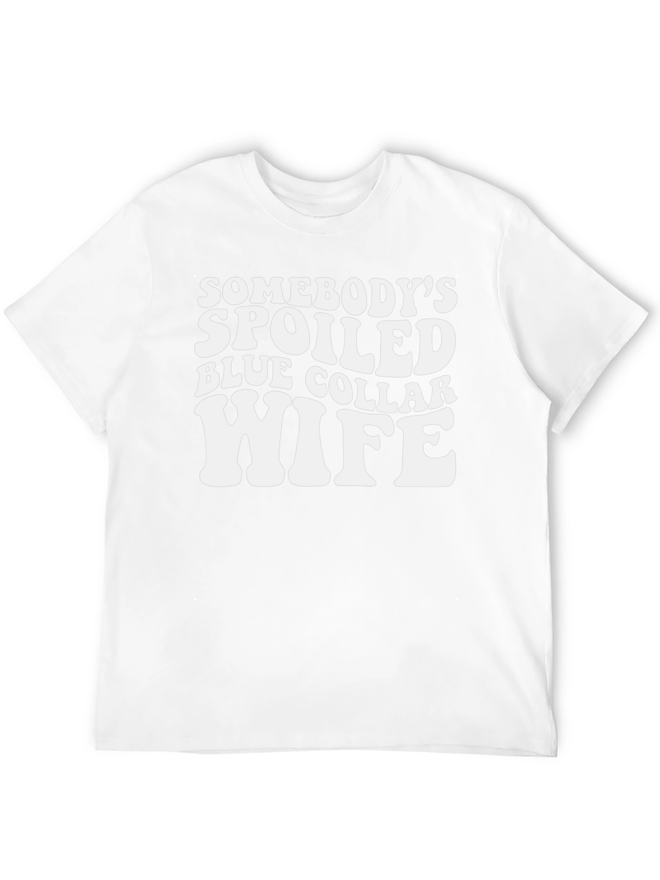 Black Spoiled Wife Graphic T-Shirt - Black Crew Neck Tee view 12