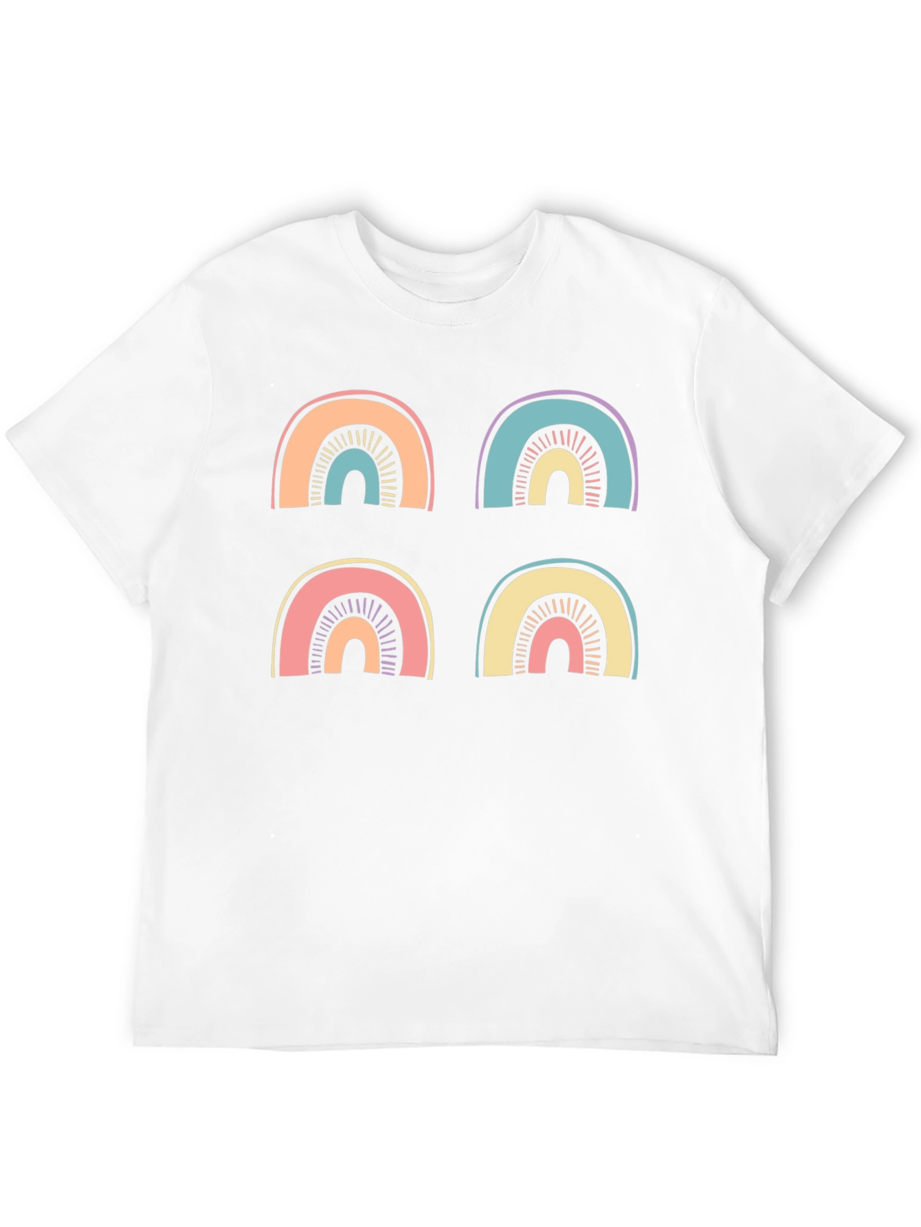 Black Retro Rainbow T-Shirt view 12