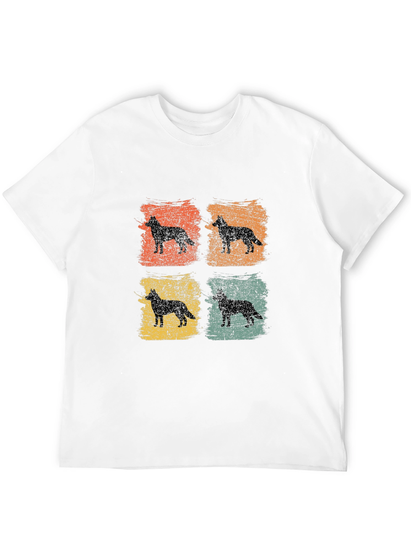 Black Vintage Dog Silhouette T-Shirt view 12