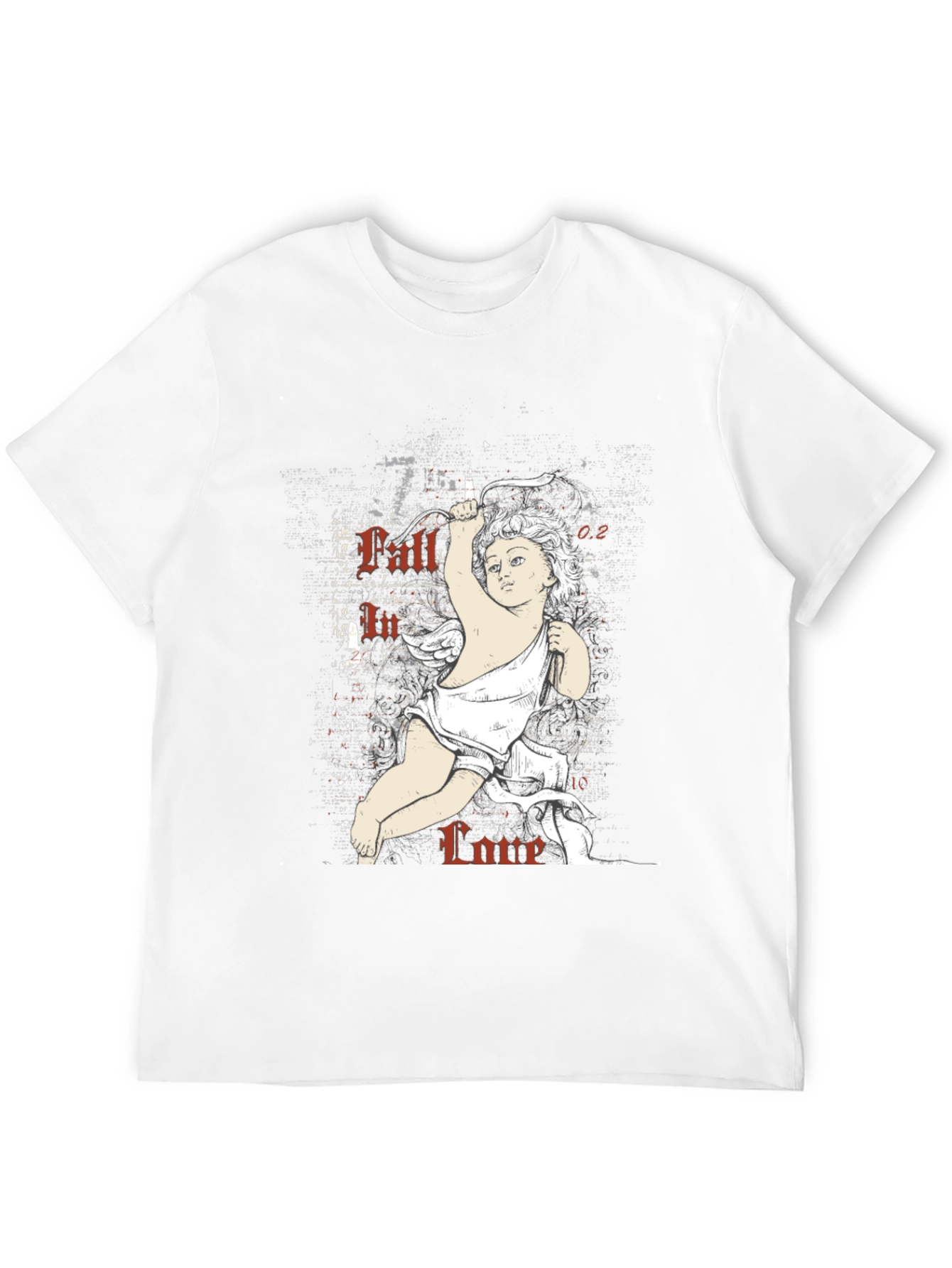 Black Fall In Love Cupid Graphic Tee view 12