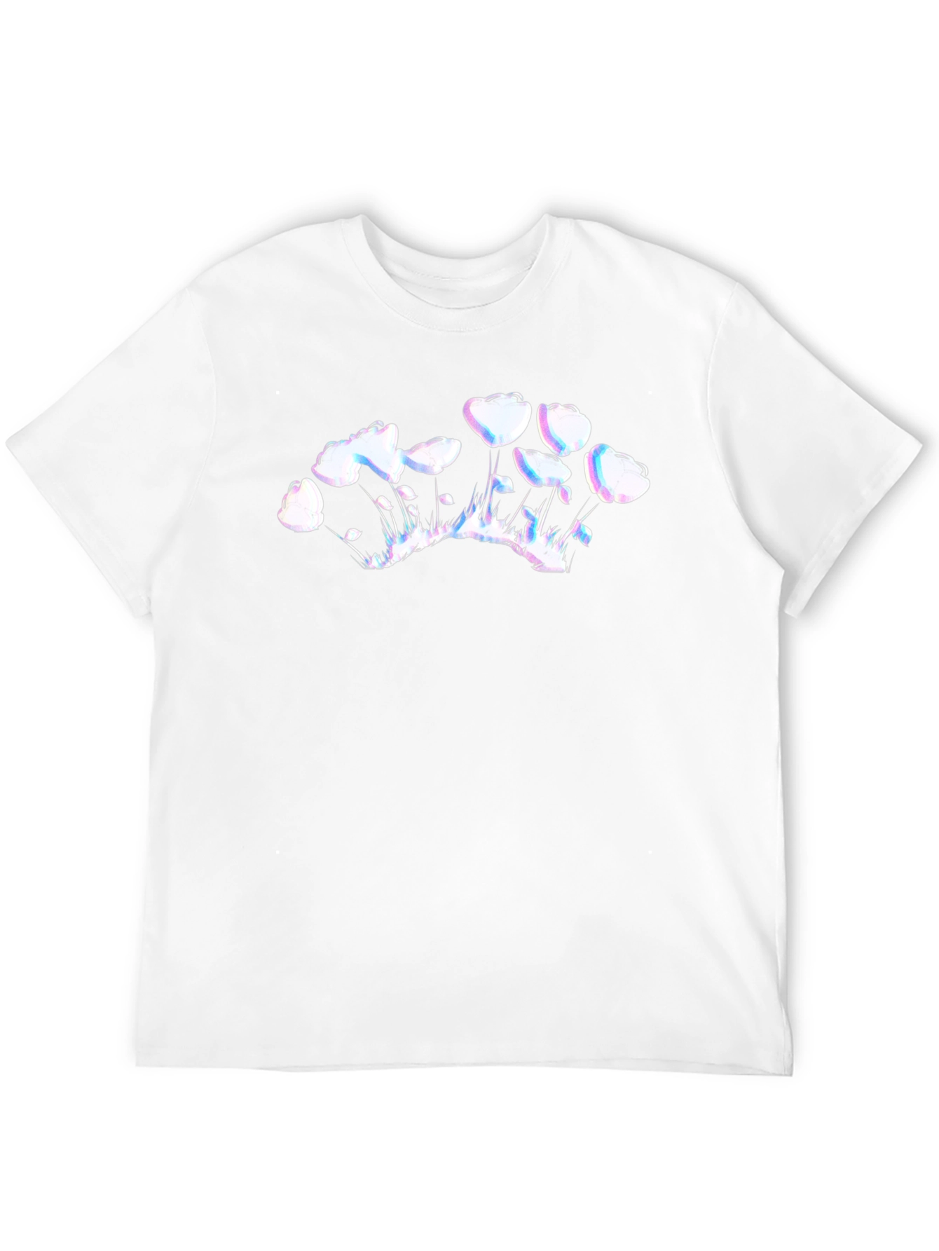 Black Floral Fantasy Black T-Shirt view 12