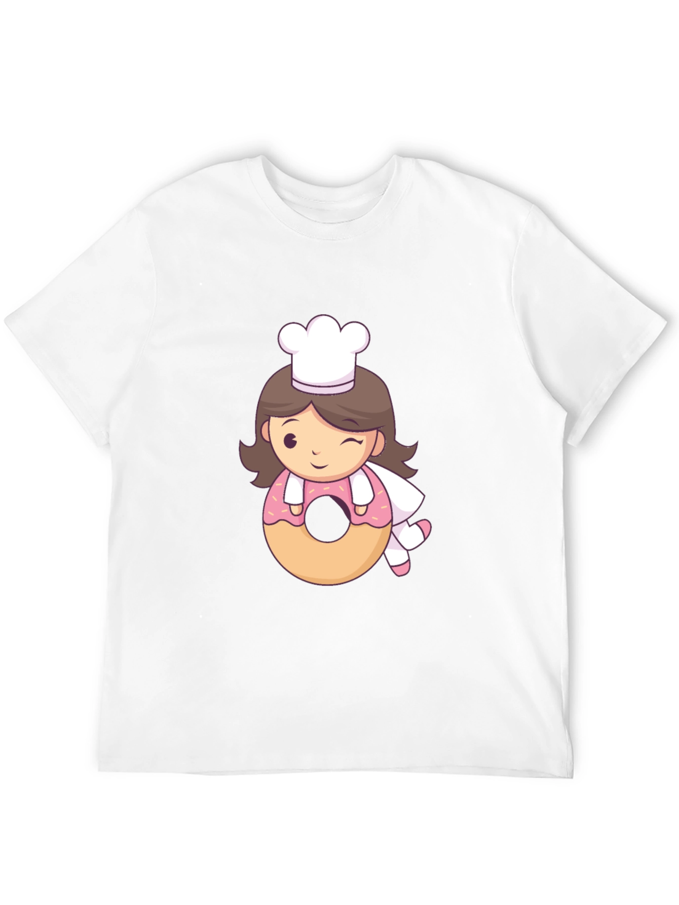 Black Chef Donut T-Shirt - Cute Cartoon Style! view 12