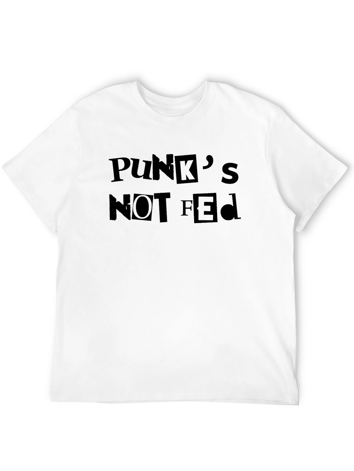 Black Punk's Not Fed Graphic Black T-Shirt view 12
