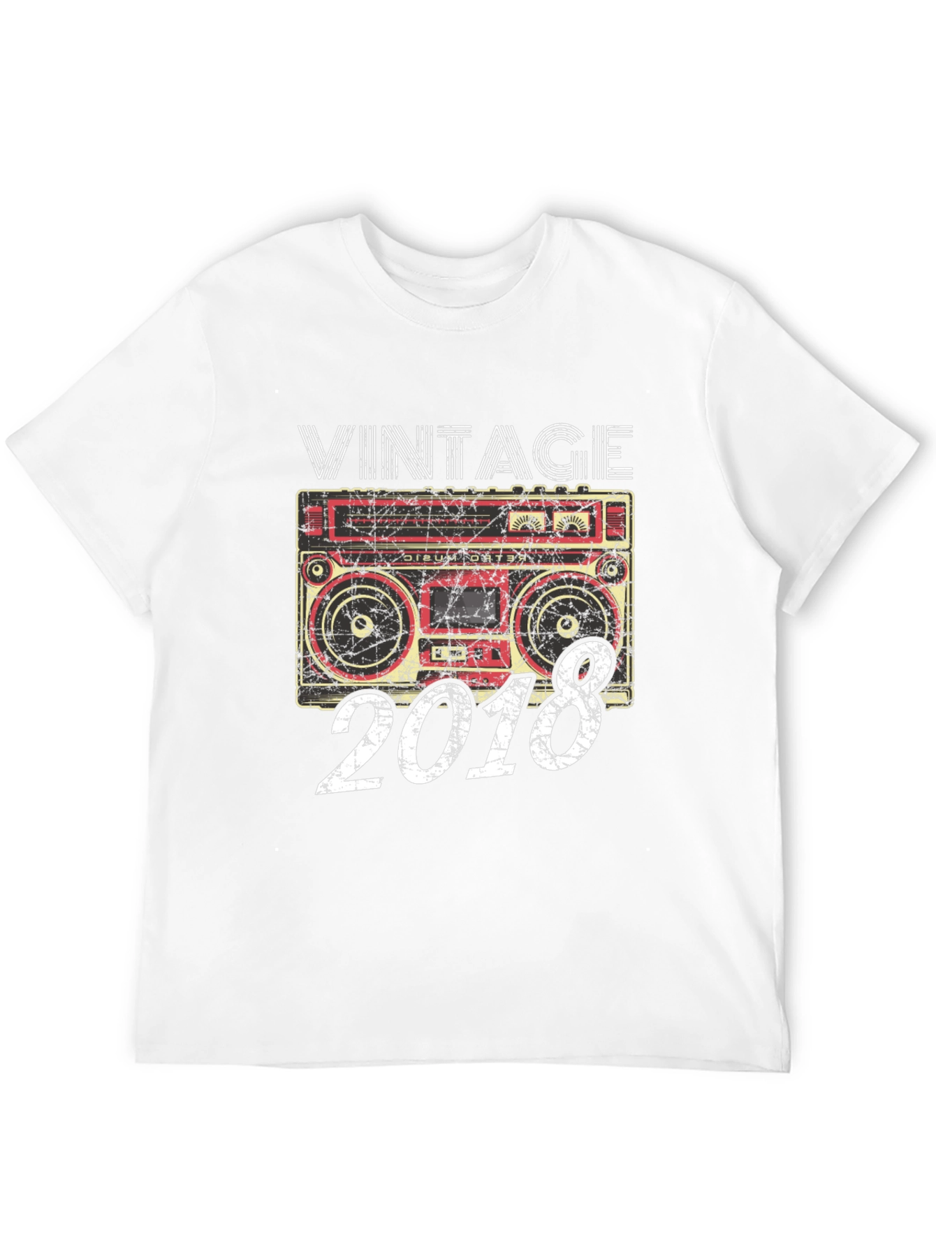 Black Vintage 2018 Boombox T-Shirt view 12