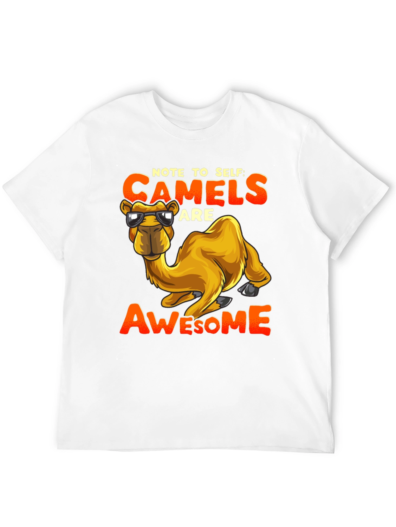 Black Note to Self Camels are Awesome T-Shirt view 12