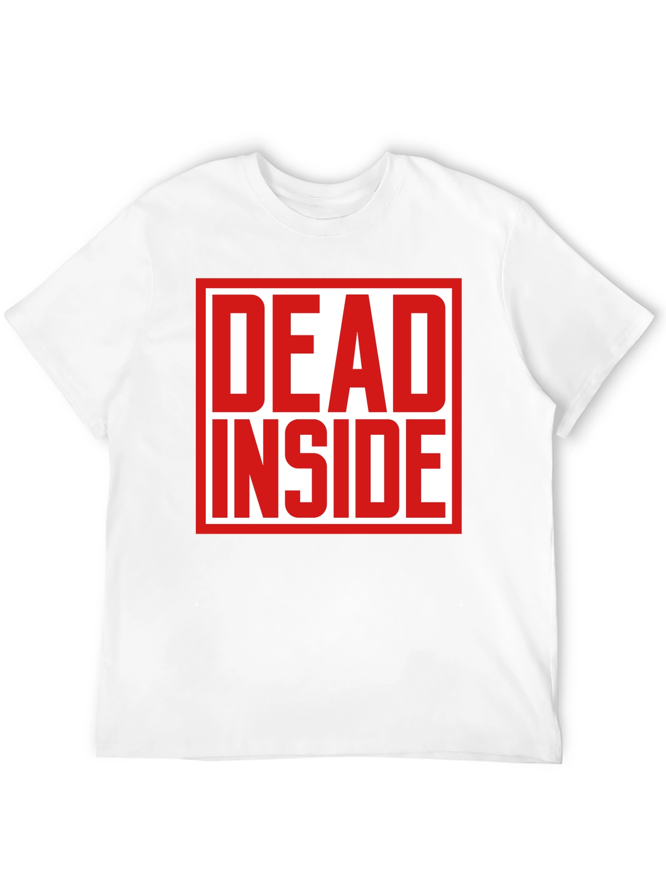 Black Dead Inside Graphic Tee - Black Short Sleeve Cotton T-Shirt view 12