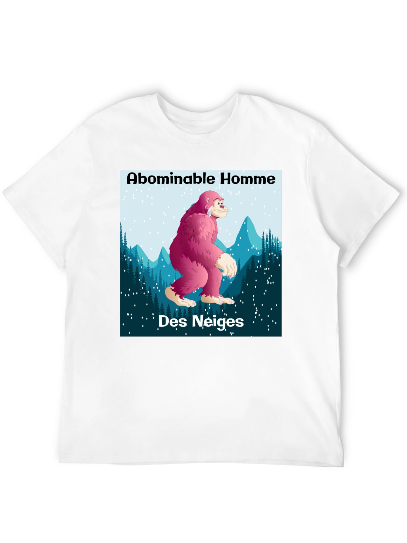 Black Abominable Homme Des Neiges Graphic T-Shirt view 12
