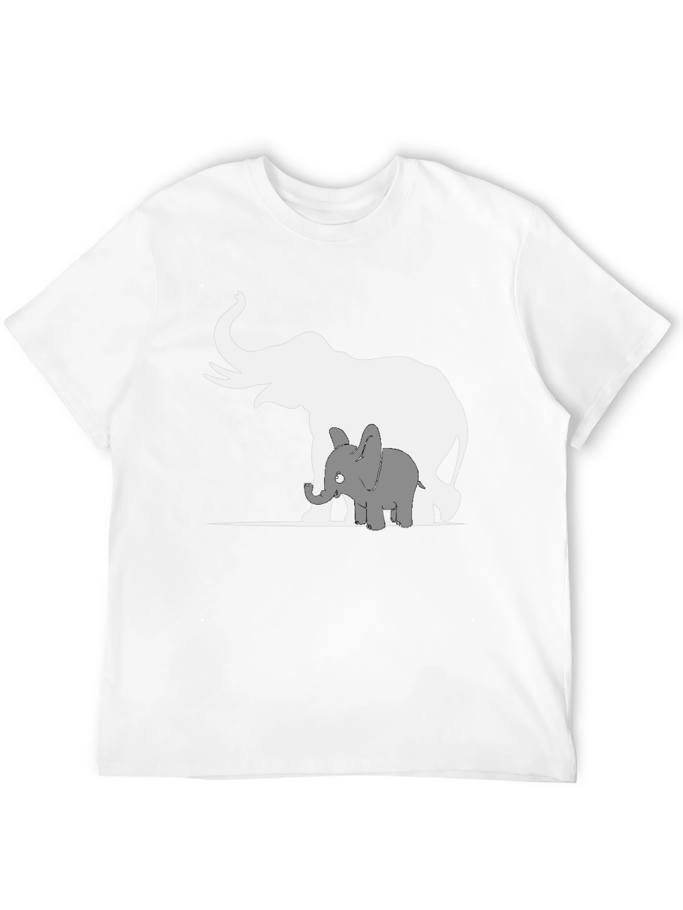 Black Elephant Family Graphic Tee - Black Cotton Casual Shirt view 12