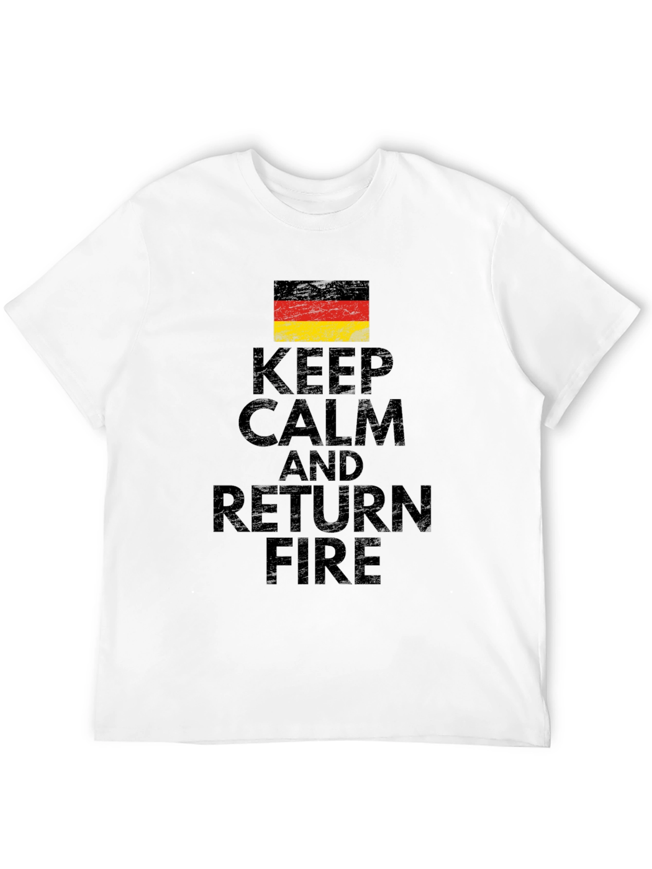 Black Keep Calm & Return Fire T-Shirt - Black view 12