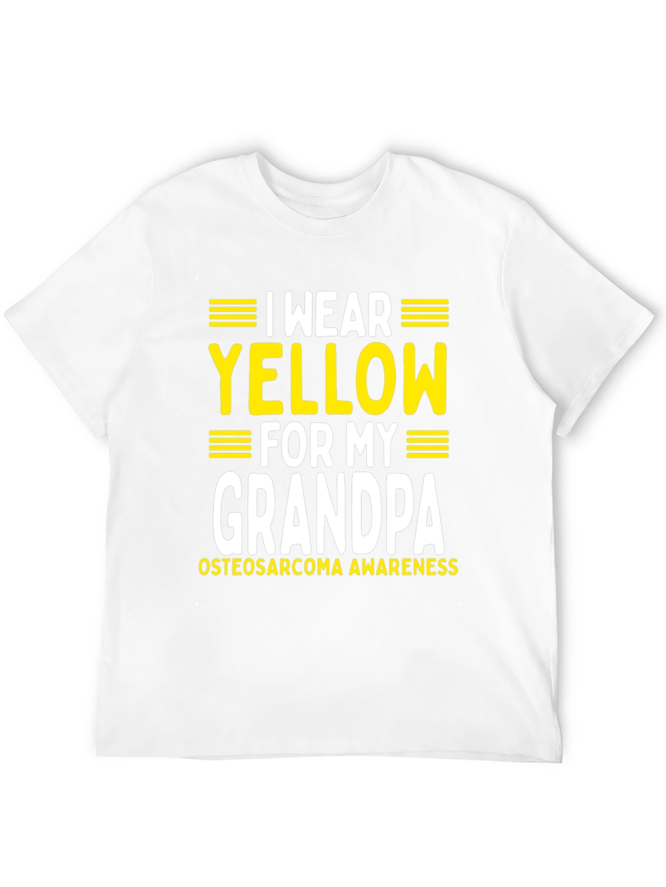 Black I Wear Yellow for My Grandpa T-Shirt view 12