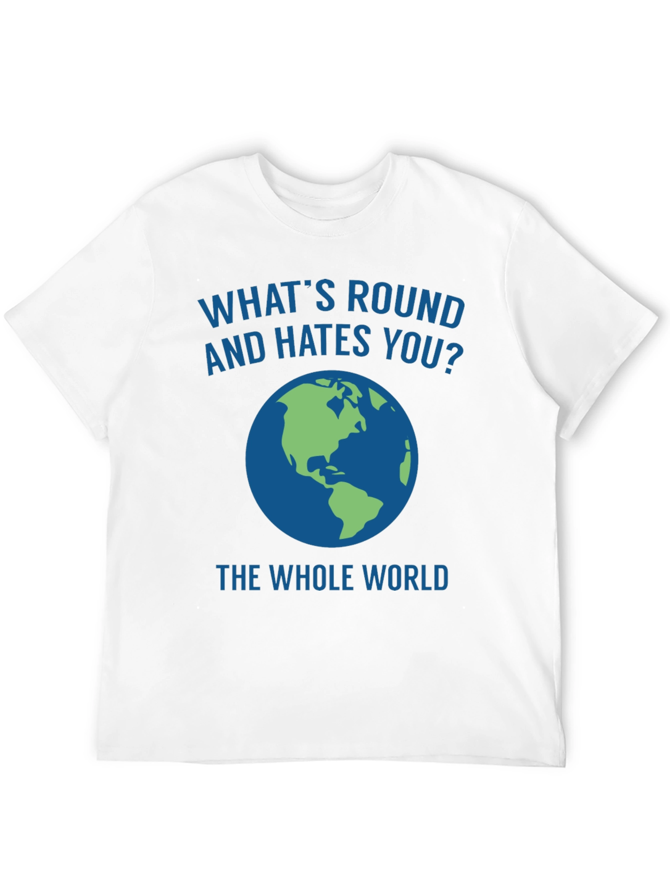 Black What's Round and Hates You? Graphic Tee view 12