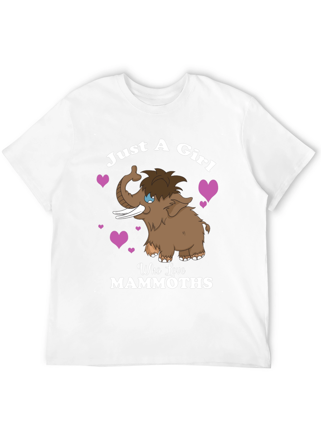 Black Just a Girl Who Loves Mammoths T-Shirt view 12