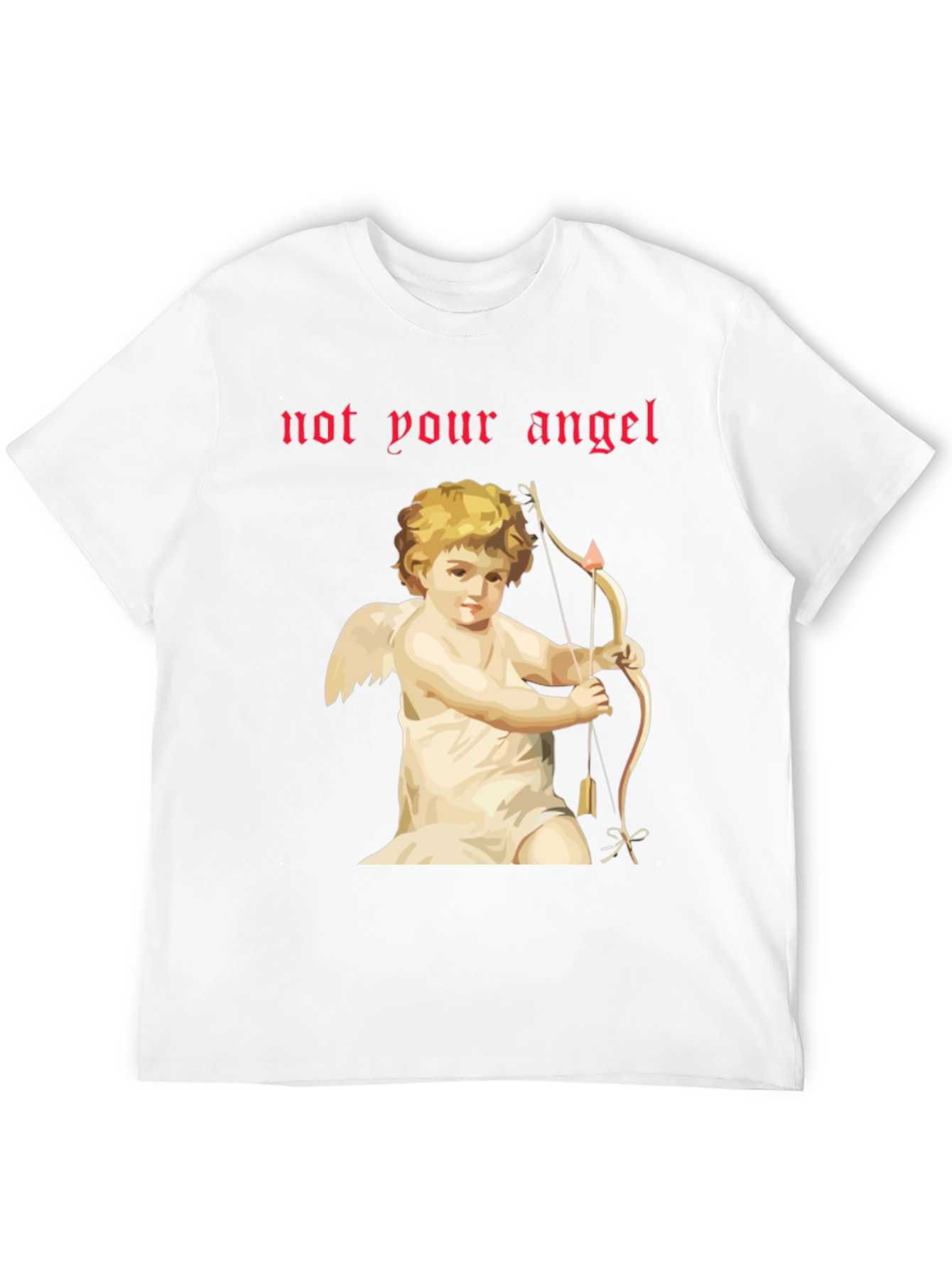 Black Not Your Angel Cupid Graphic Tee - Black T-Shirt view 12
