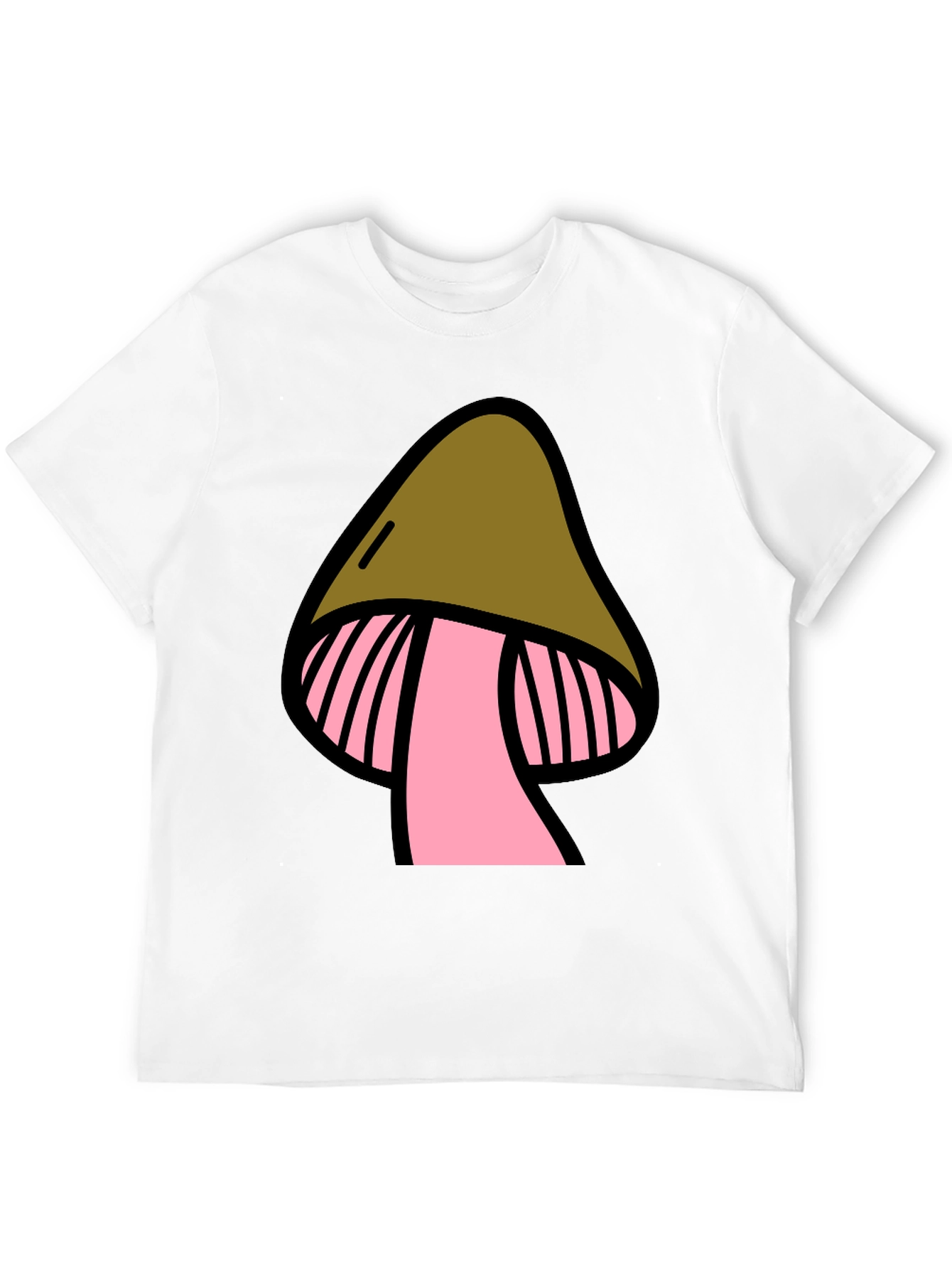 Black Mushroom Graphic Black T-Shirt view 12