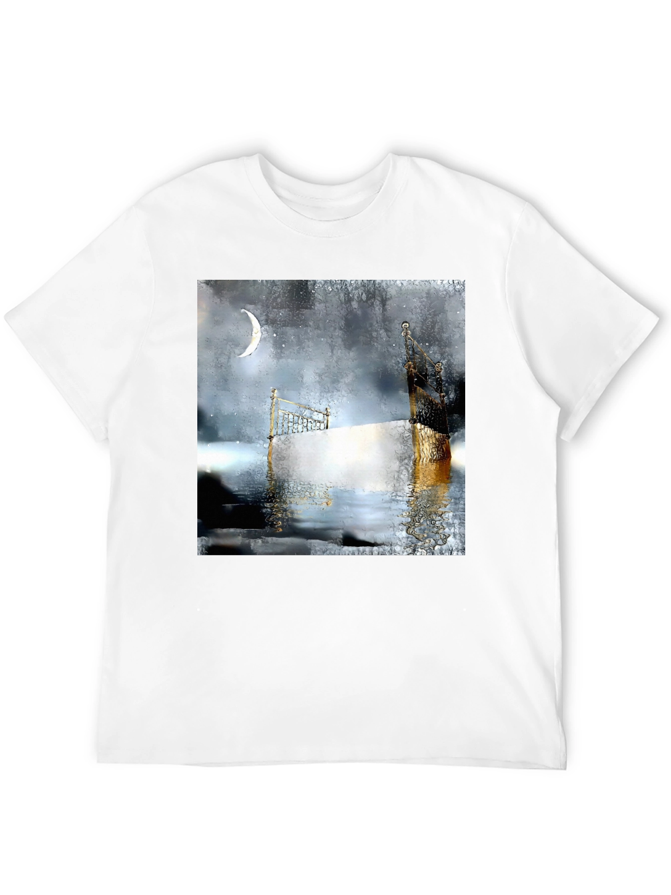Black Surreal Dreamscape Black Tee view 12
