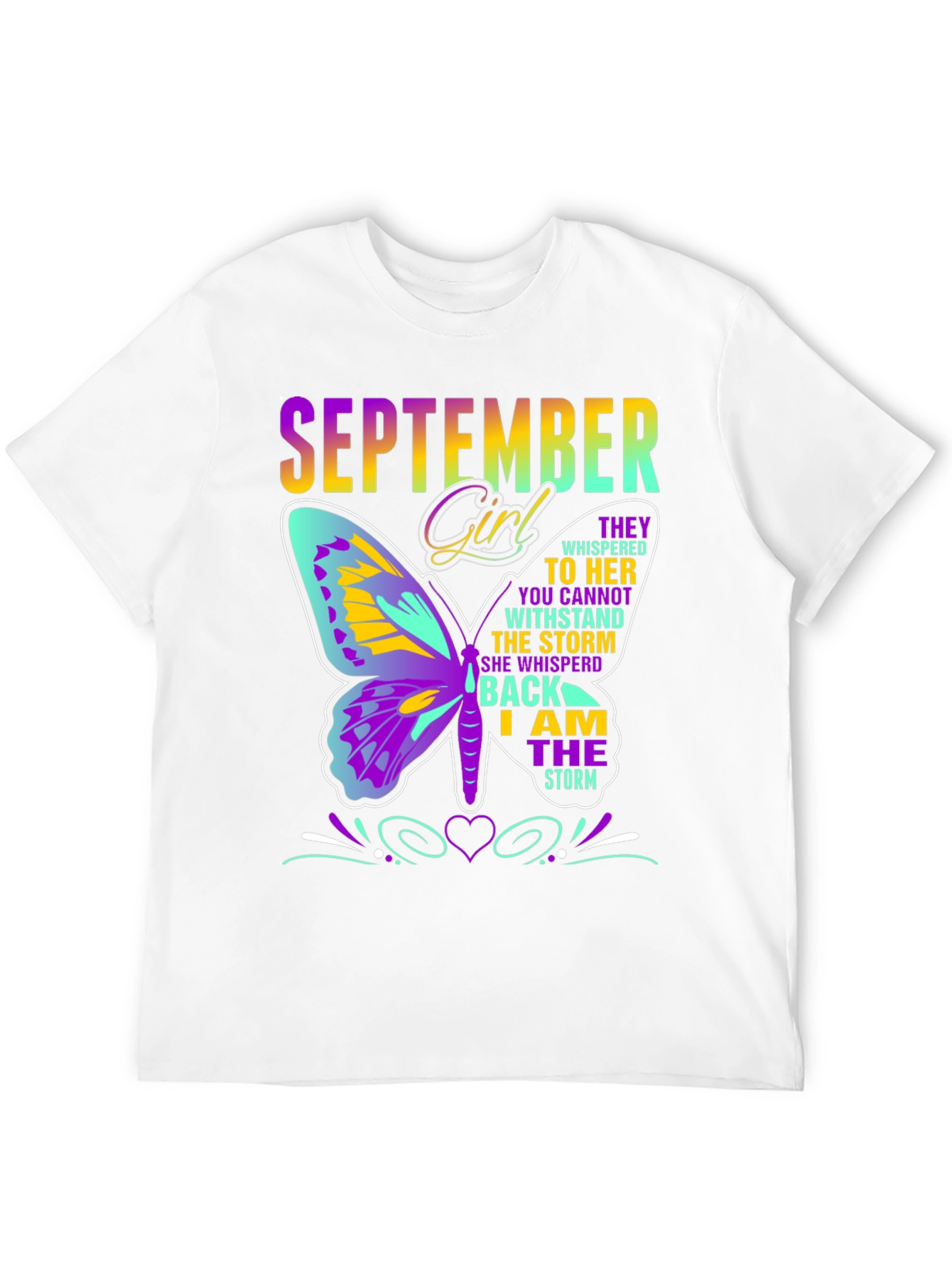Black September Girl Butterfly T-Shirt view 12