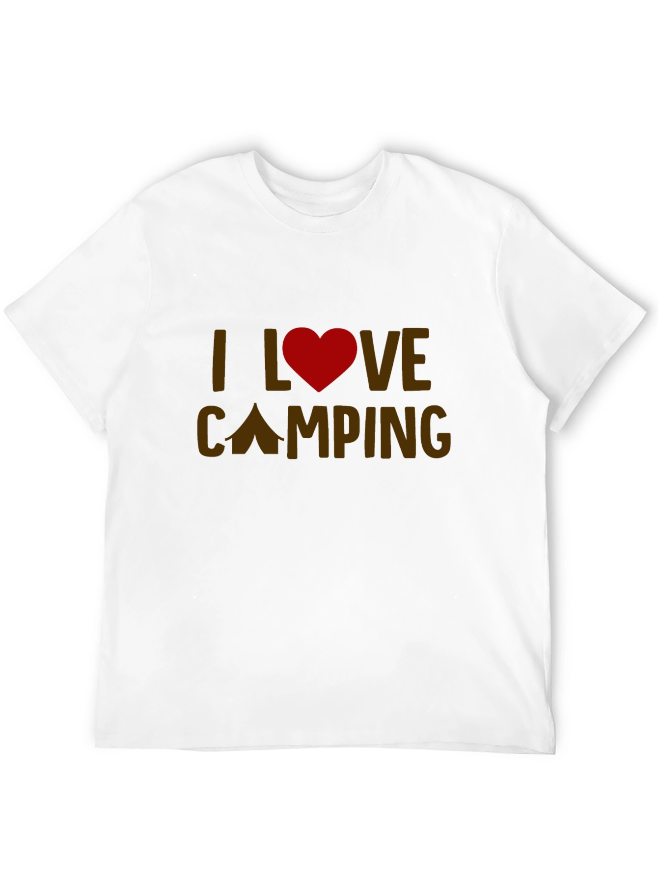 Black I Love Camping Graphic Tee - Black Casual T-Shirt view 12