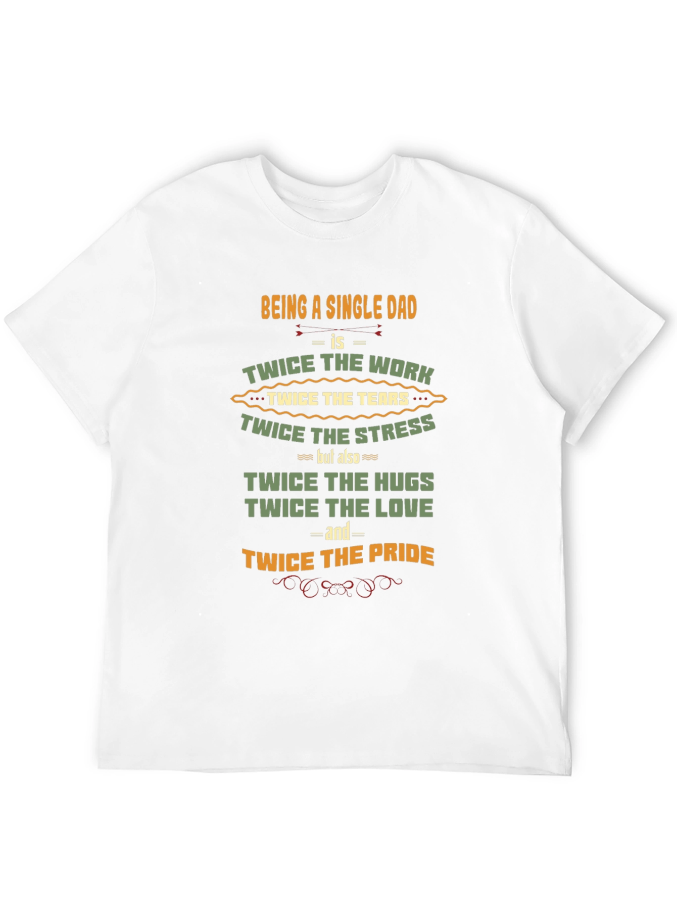 Black Single Dad Pride T-Shirt - Twice the Love view 12