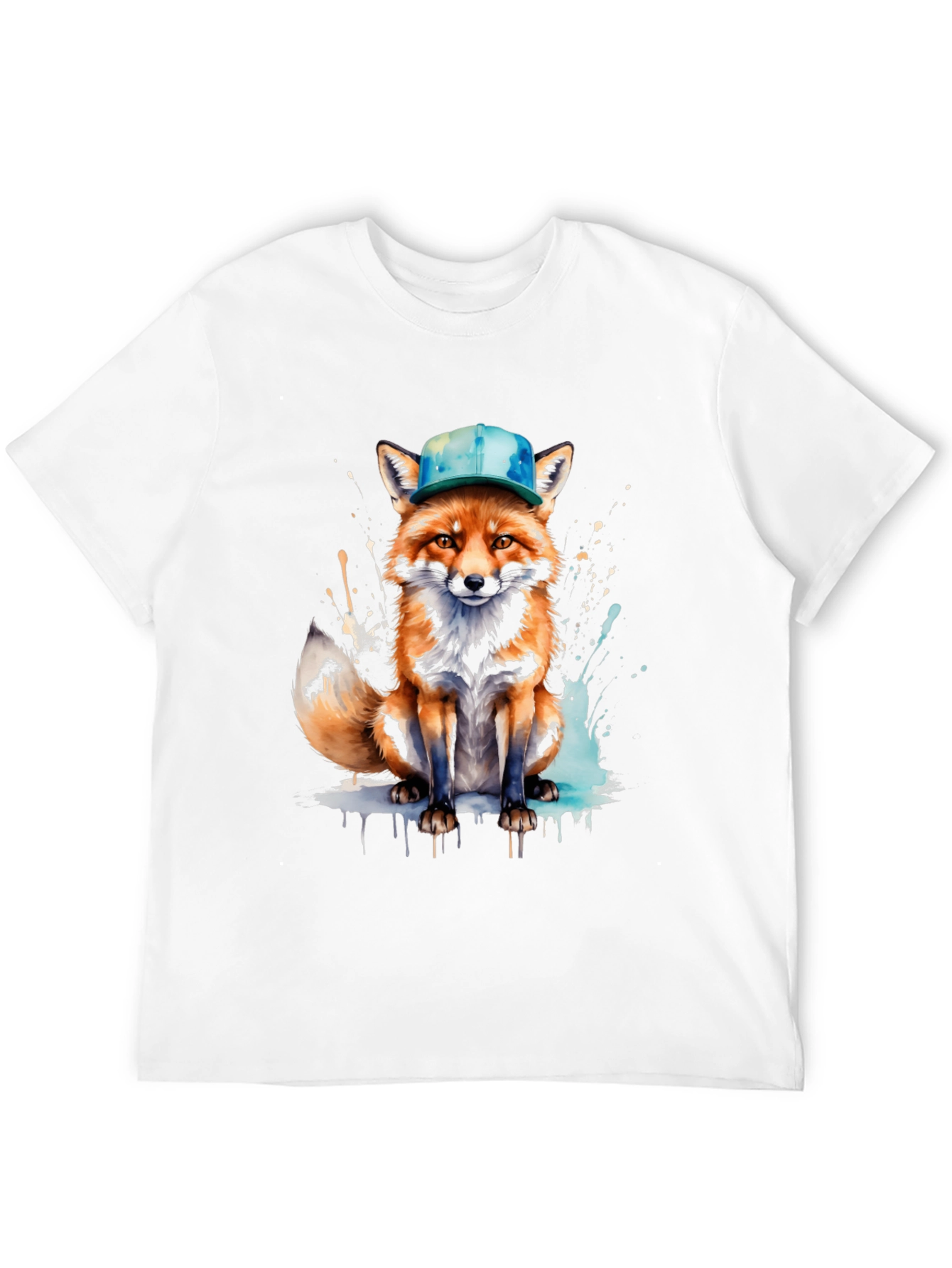 Black Fox with Hat Graphic Tee - Unique Design view 12