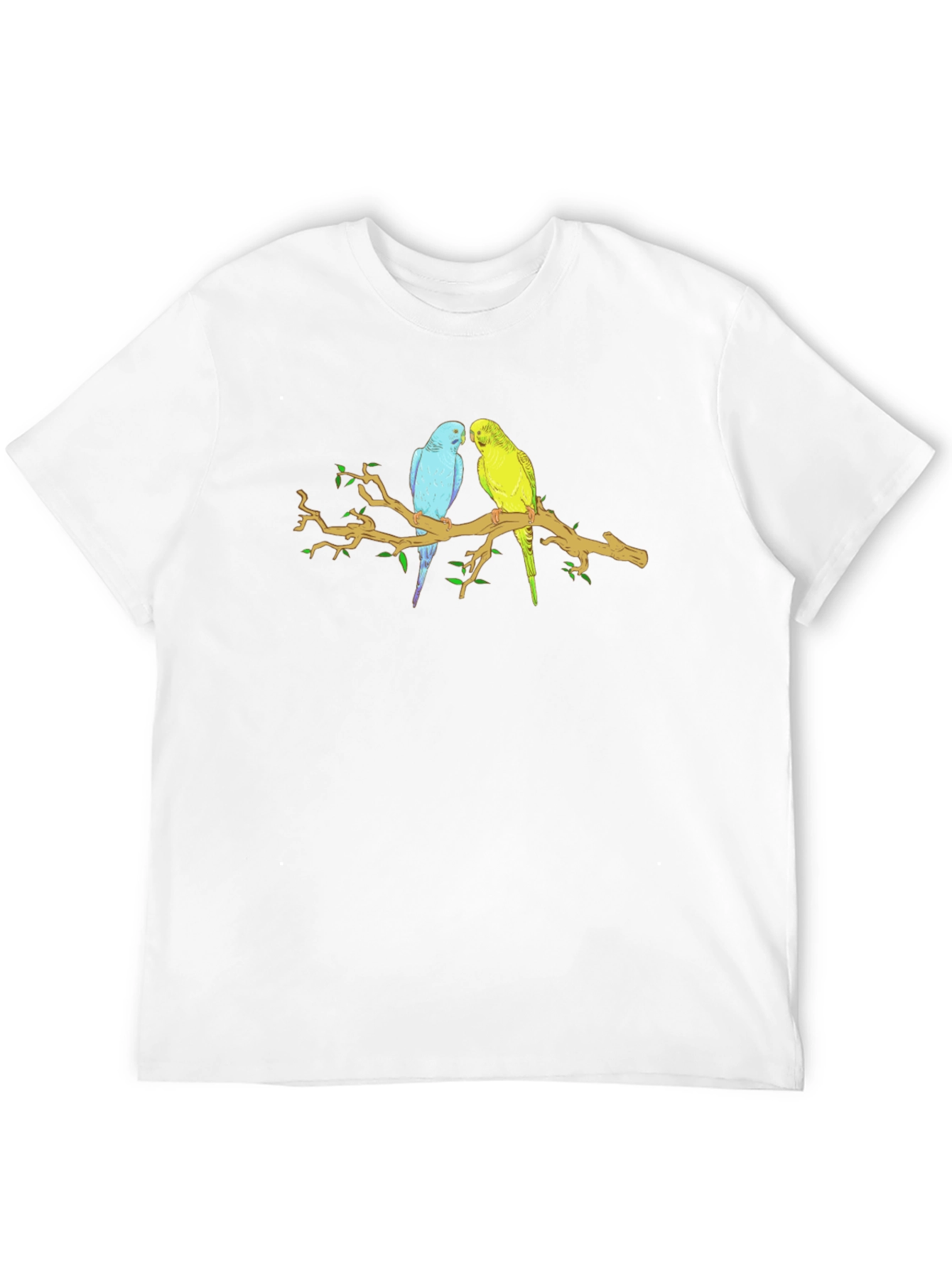 Black Parakeet Branch Graphic T-Shirt view 12