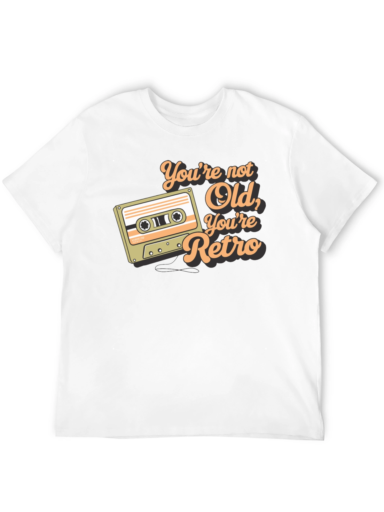Black Retro Cassette Tape Graphic Tee - You're Not Old view 12